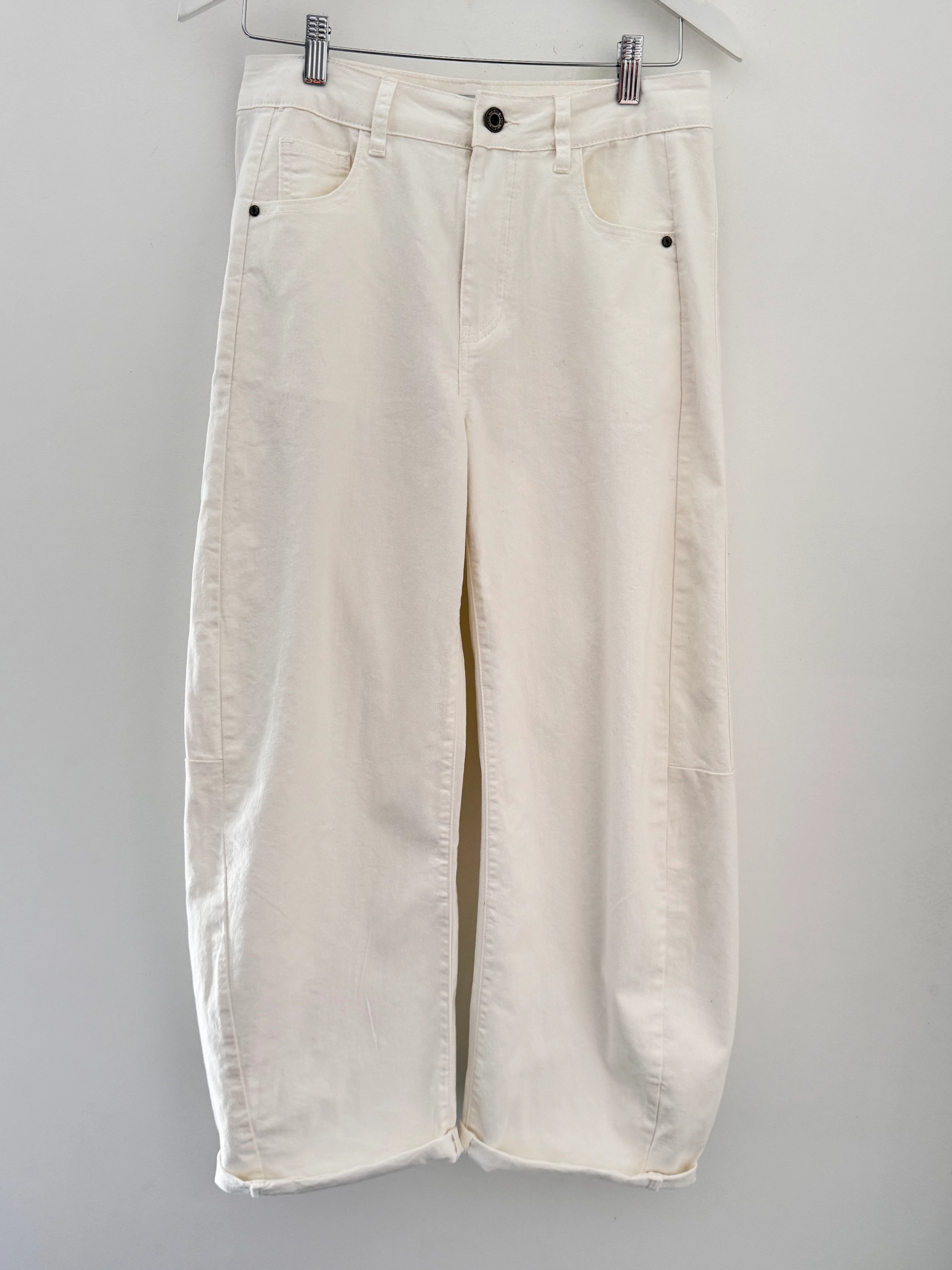 Barrel Leg Jeans in Ivory - Image 6
