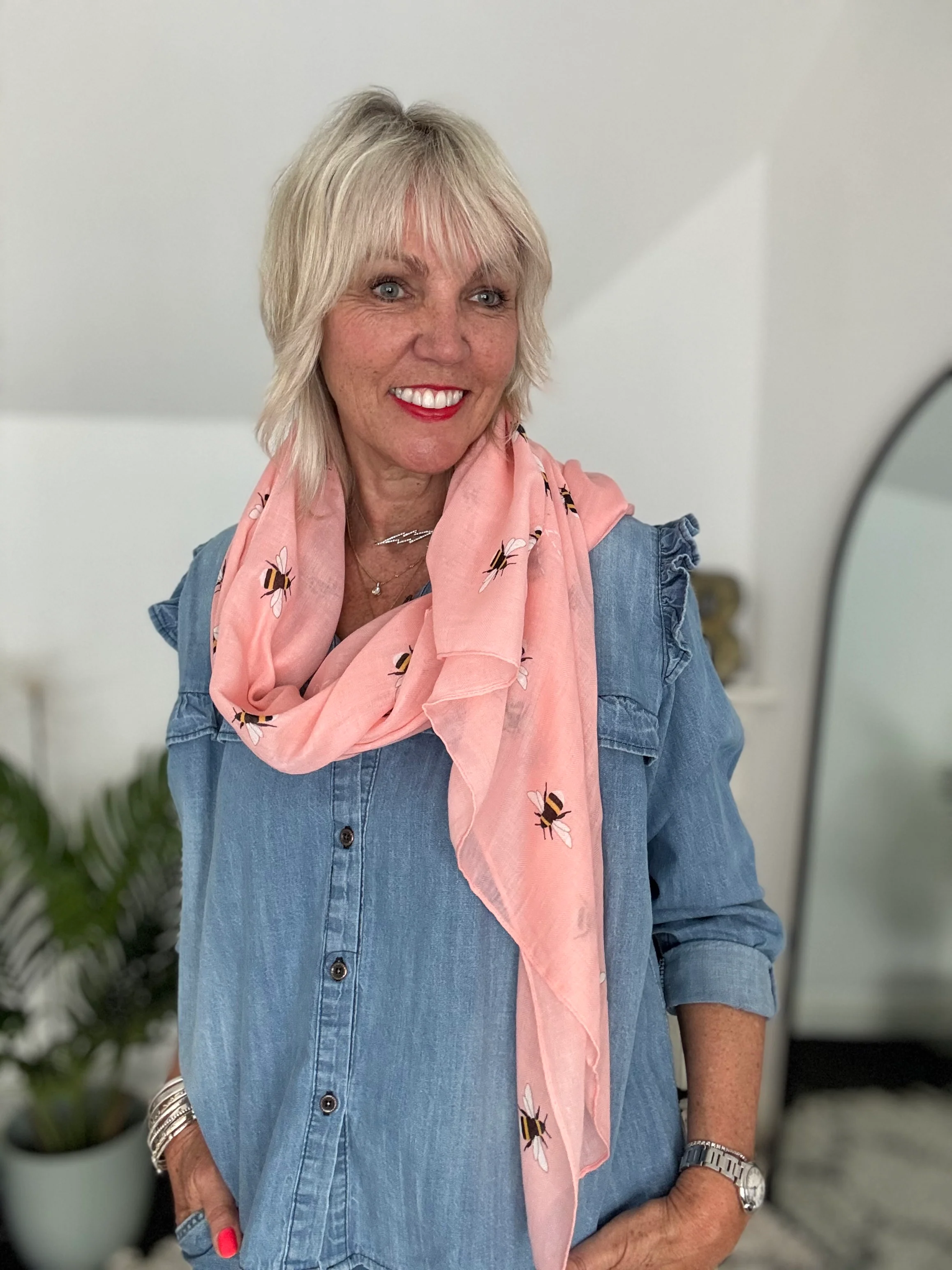 Bumble Bee Scarf in Pink - Image 3