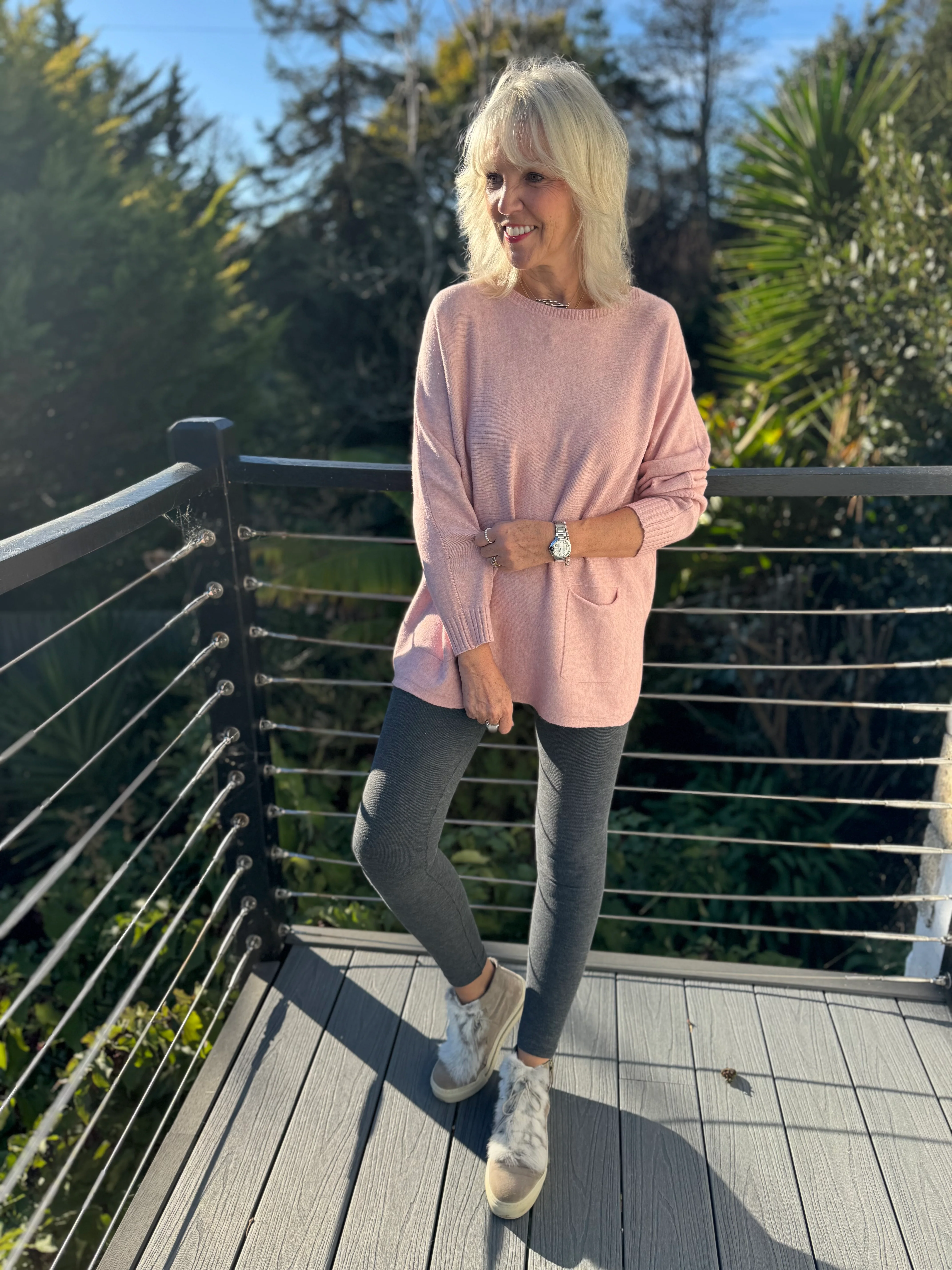 Fleece Lined Leggings in Charcoal