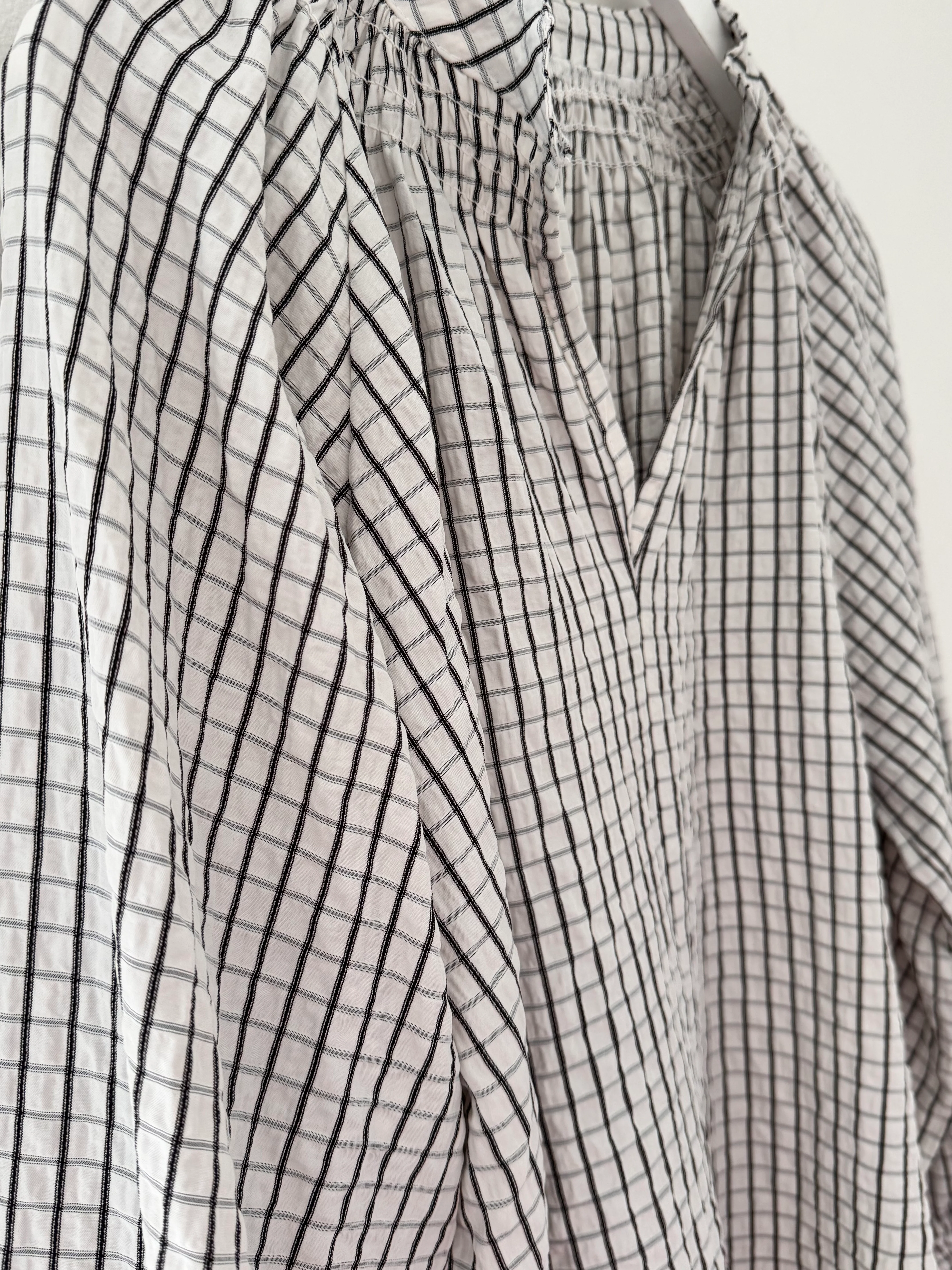 Checked Blouse in Ivory - Image 8