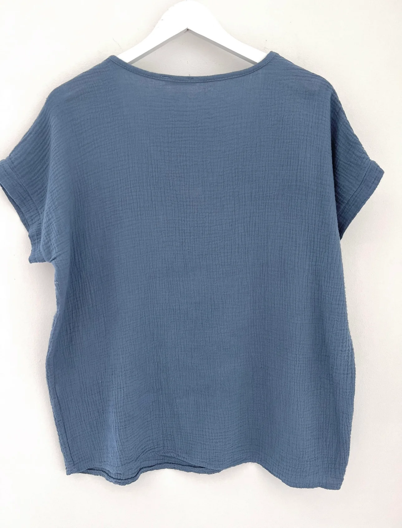 Cheesecloth Sequin Star Top in Blue - Image 6