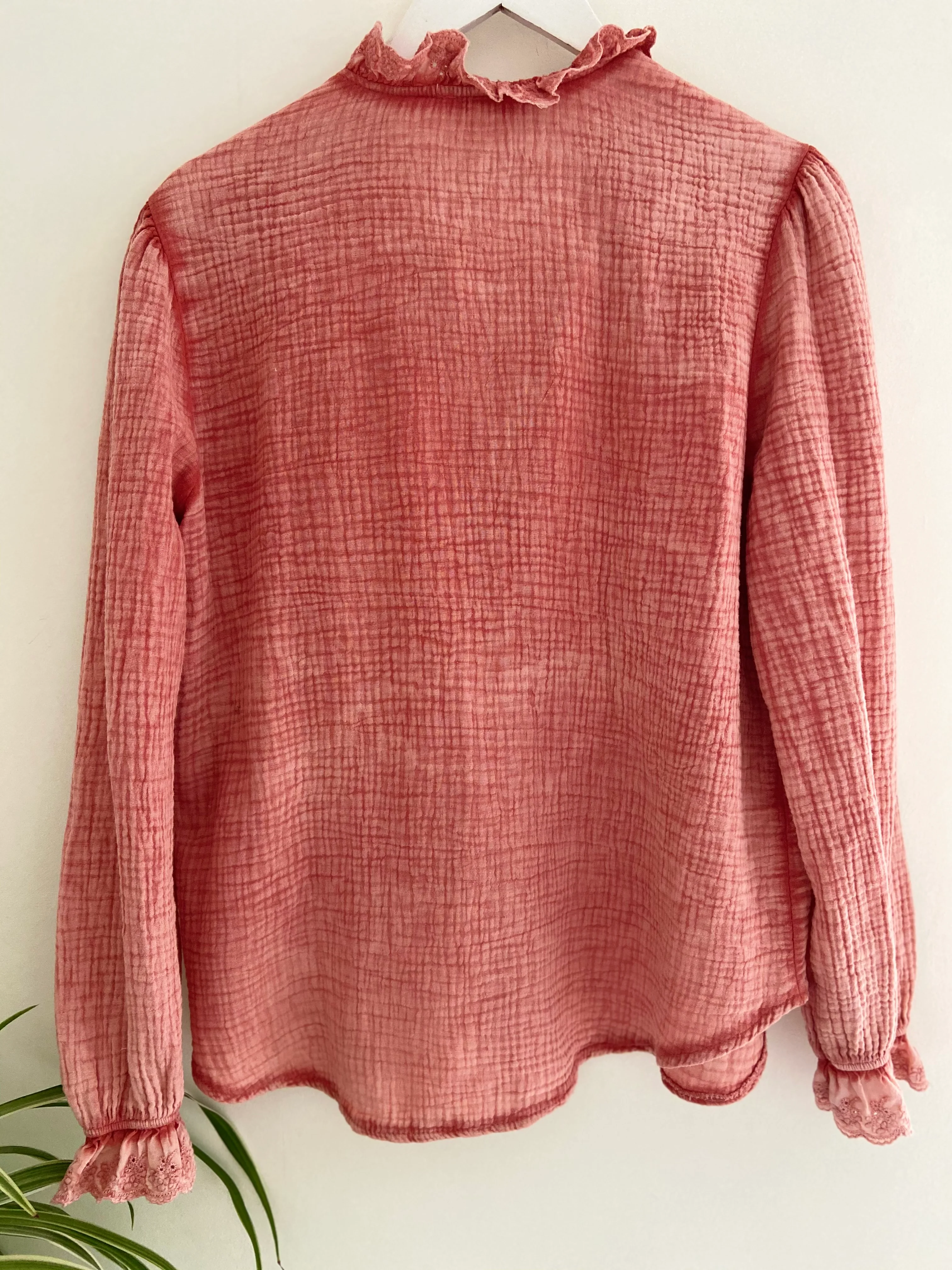 Cheesecloth Shirt in Coral - Image 7