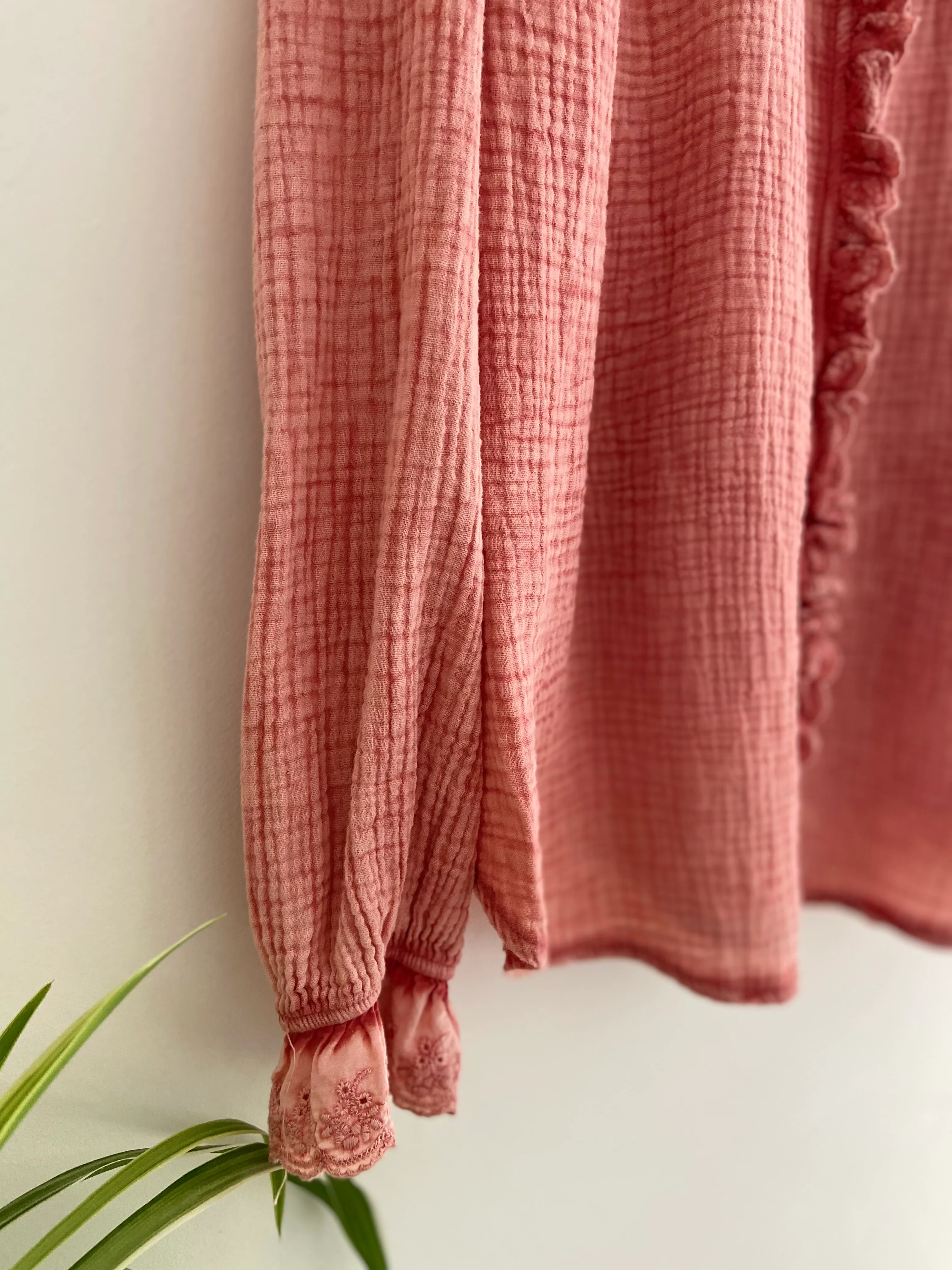 Cheesecloth Shirt in Coral - Image 8