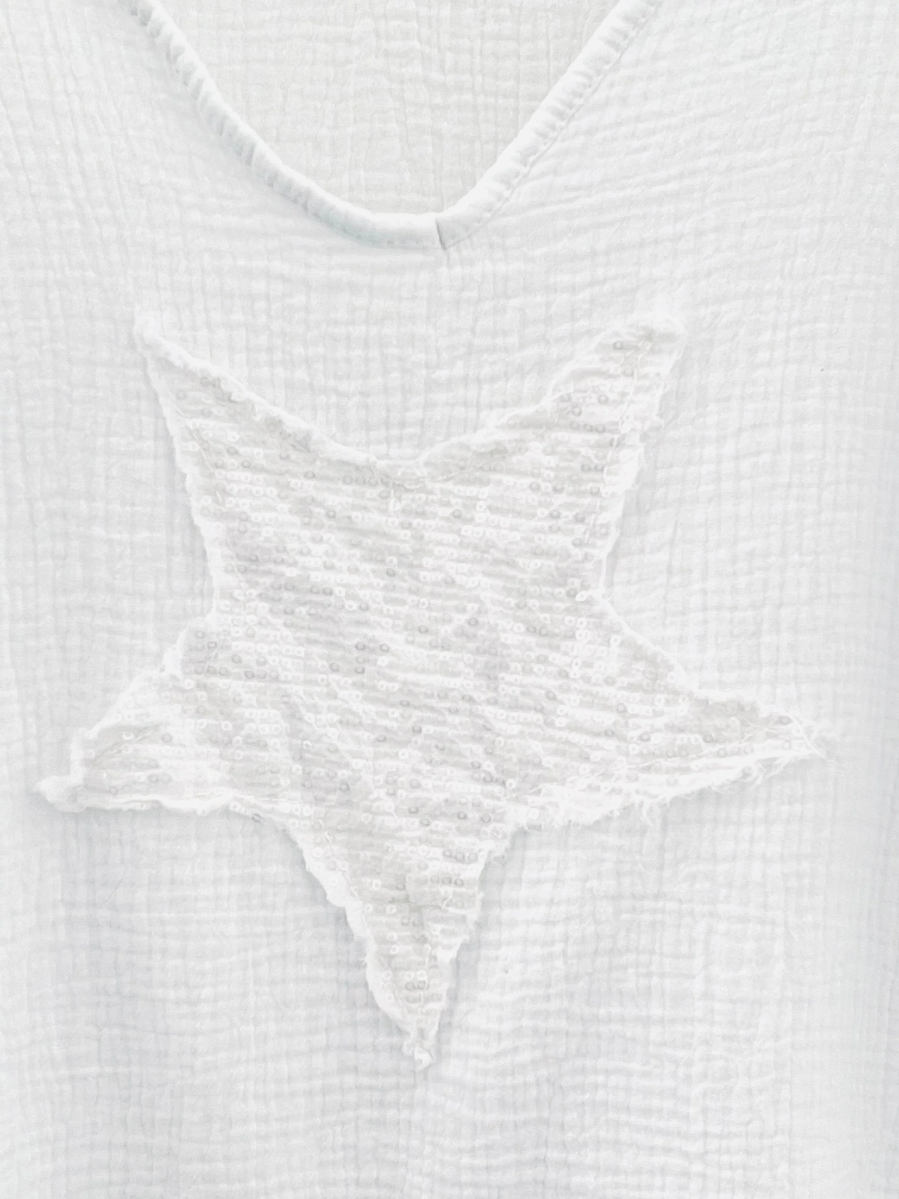 Cheesecloth Star Top in White - Image 8