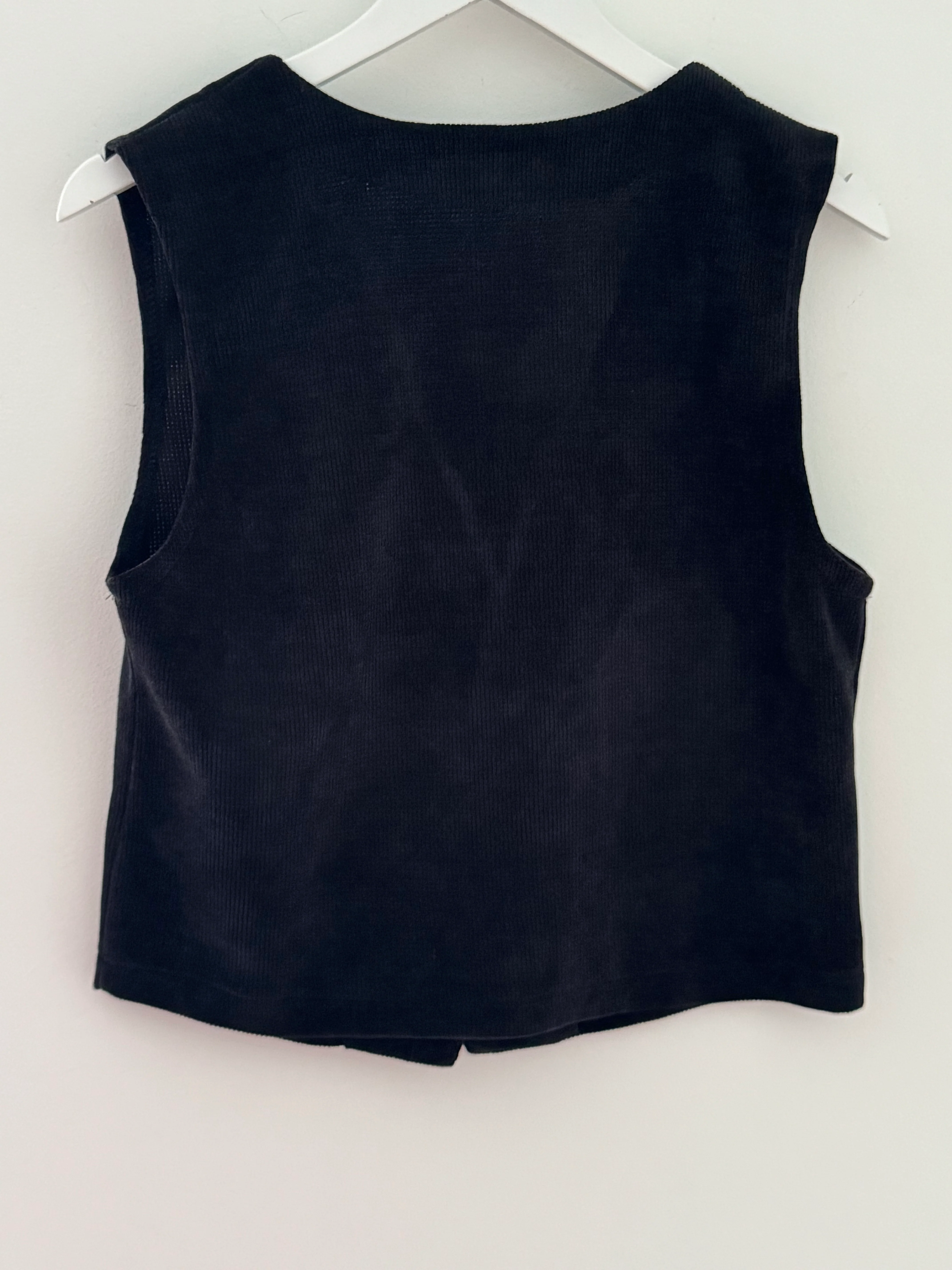 Chenille Waistcoat in Black - Image 7