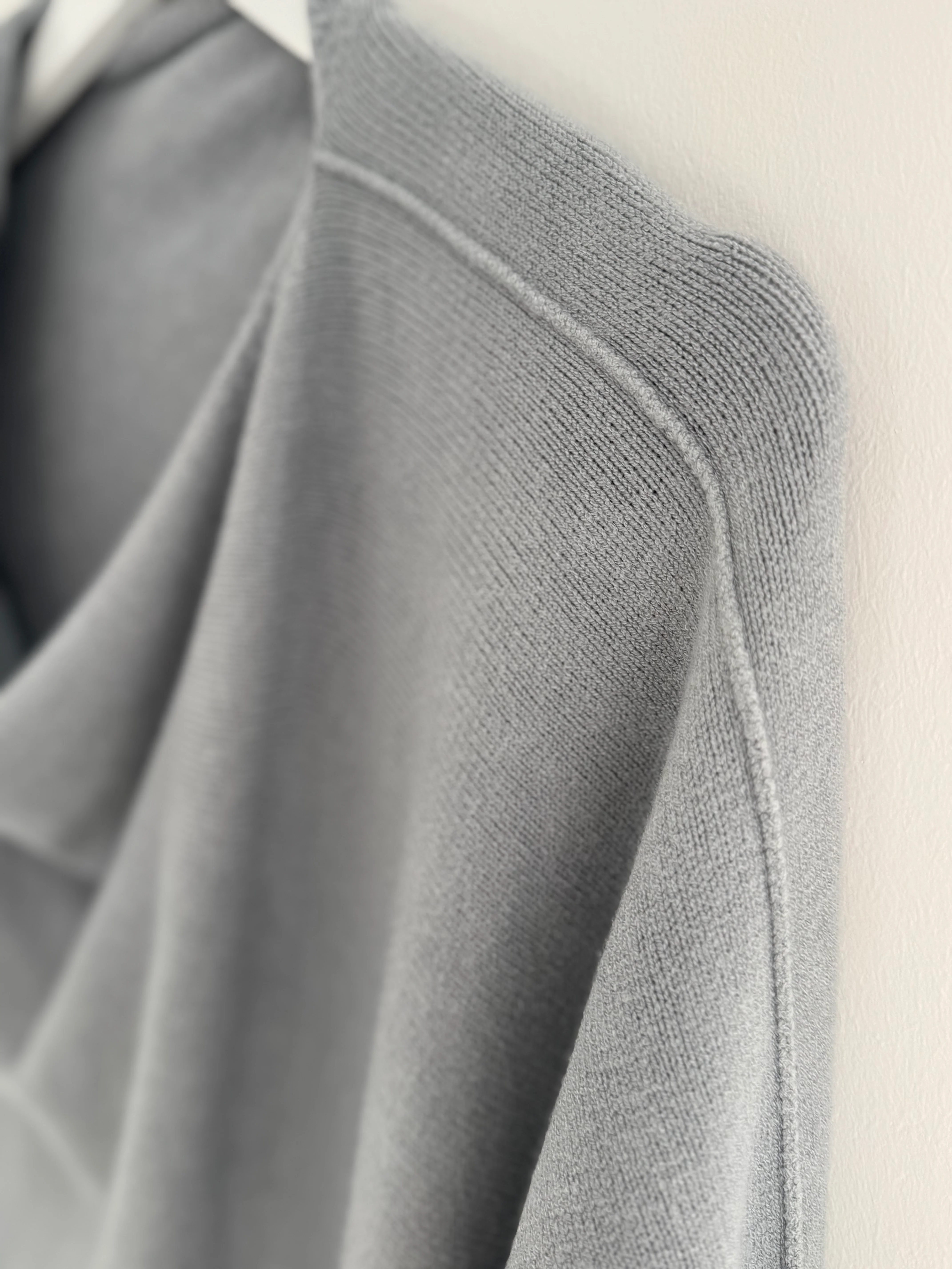 Cowl Neck Asymmetric Jumper in Grey - Image 8