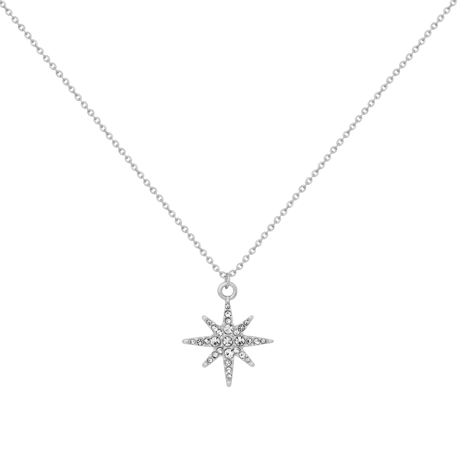Crystal Star Pendant in Silver - Image 3