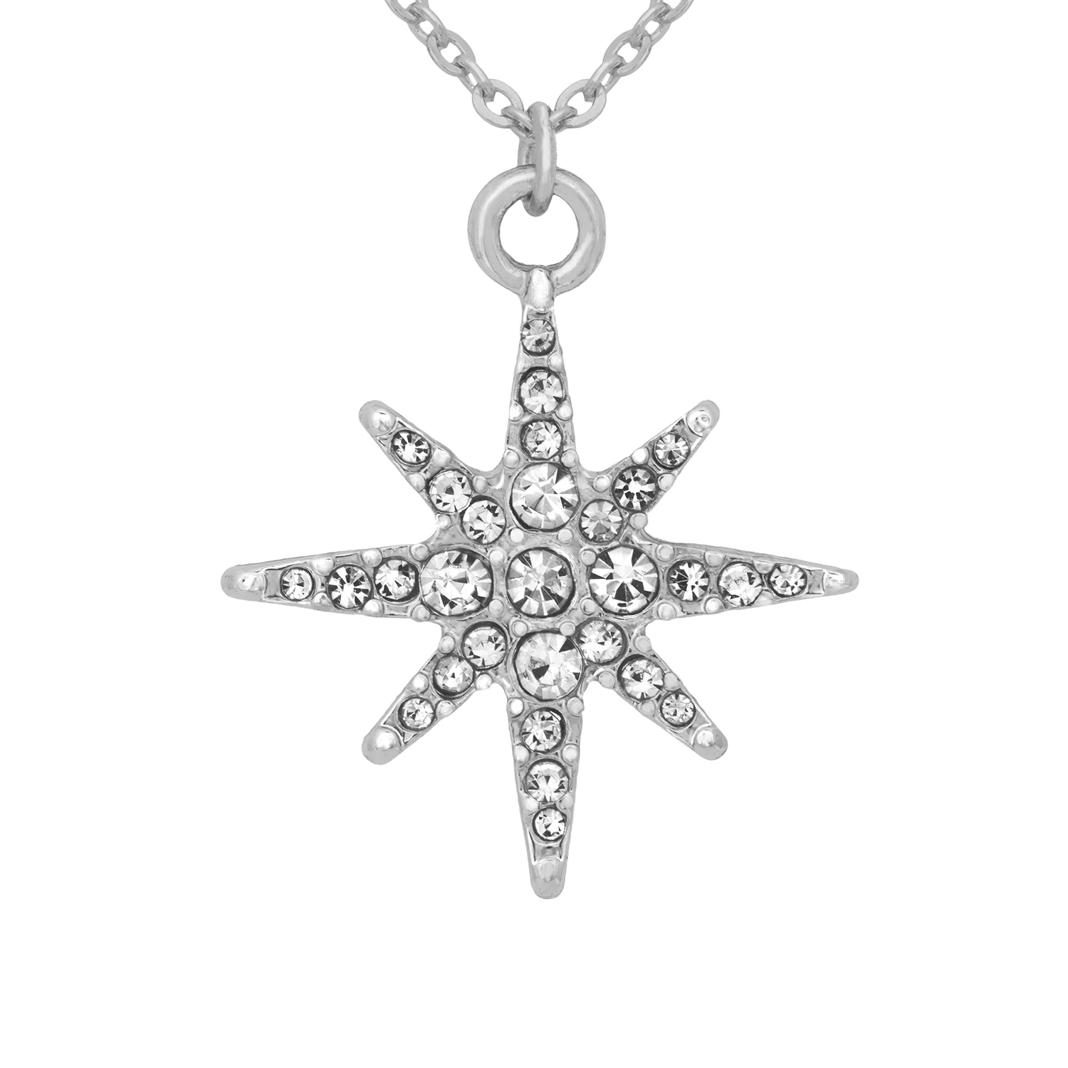 Crystal Star Pendant in Silver - Image 4