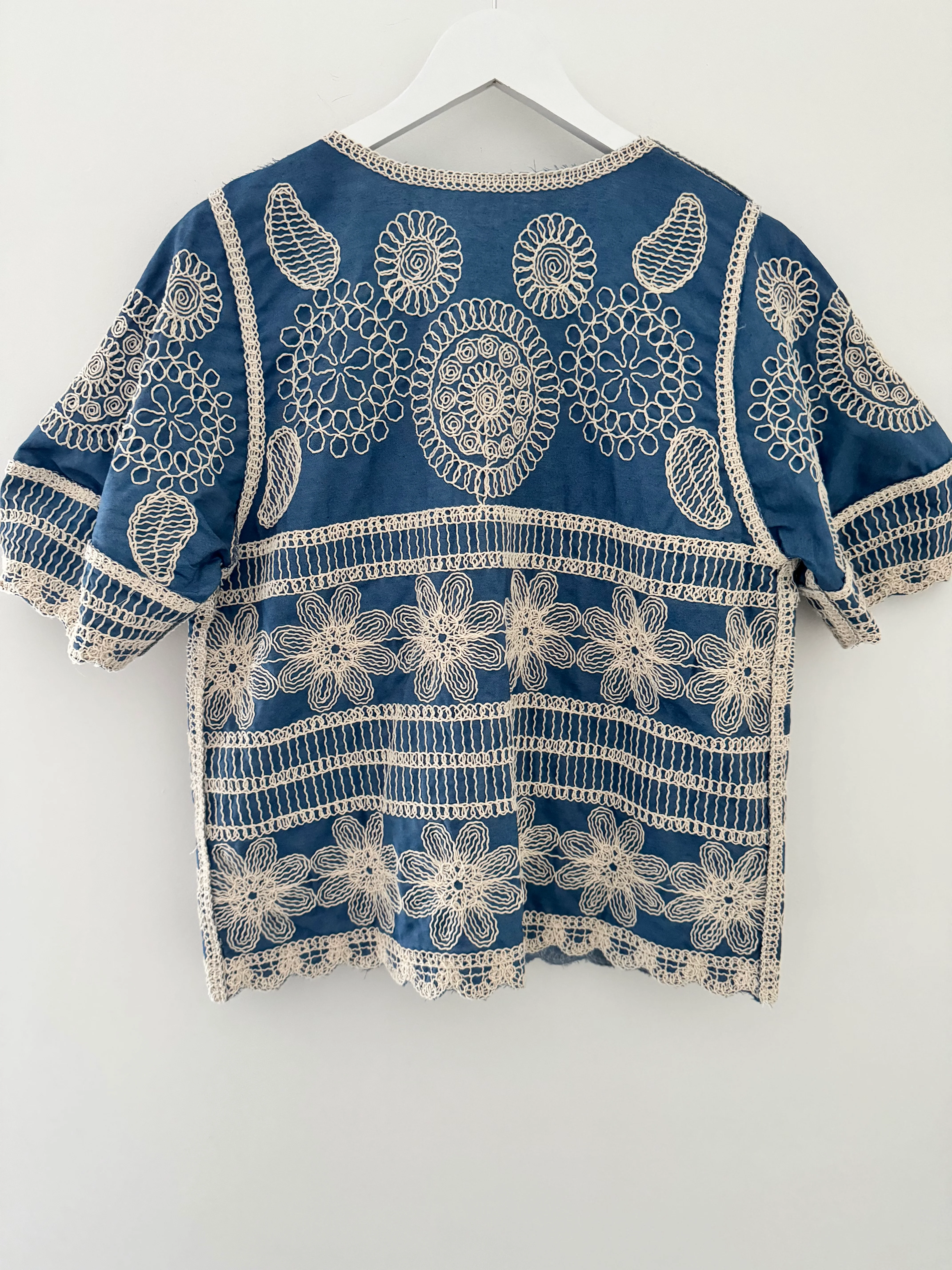 Embroidered Top with Tie Front - Image 10