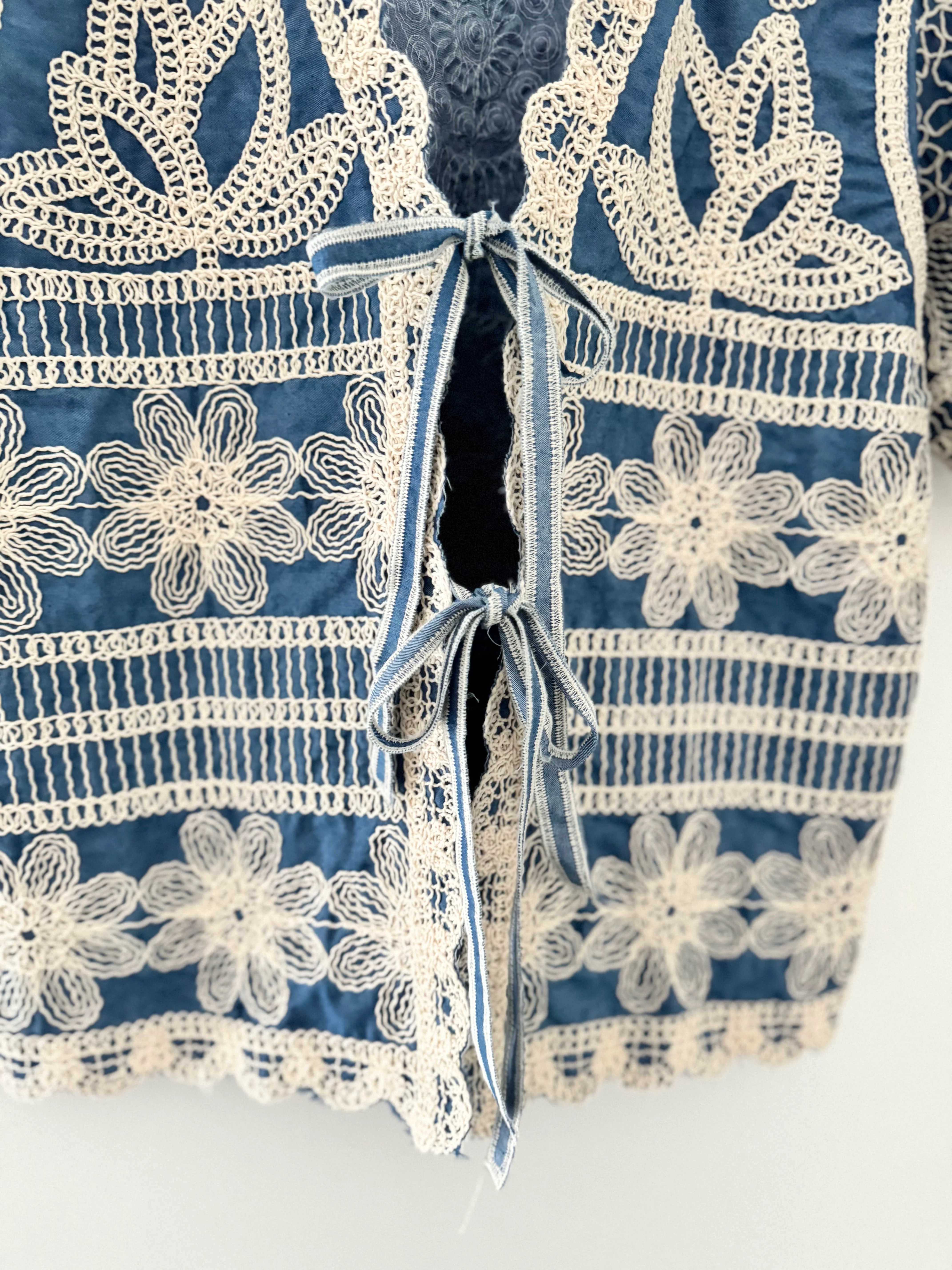 Embroidered Top with Tie Front - Image 9