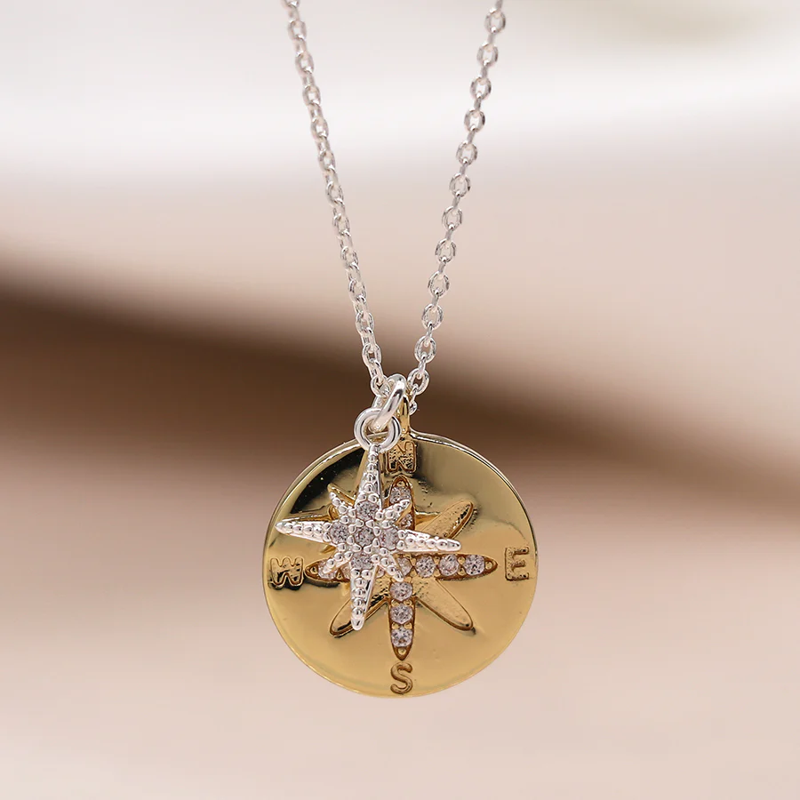 Fine Chain Necklace with Double Charm - Image 3
