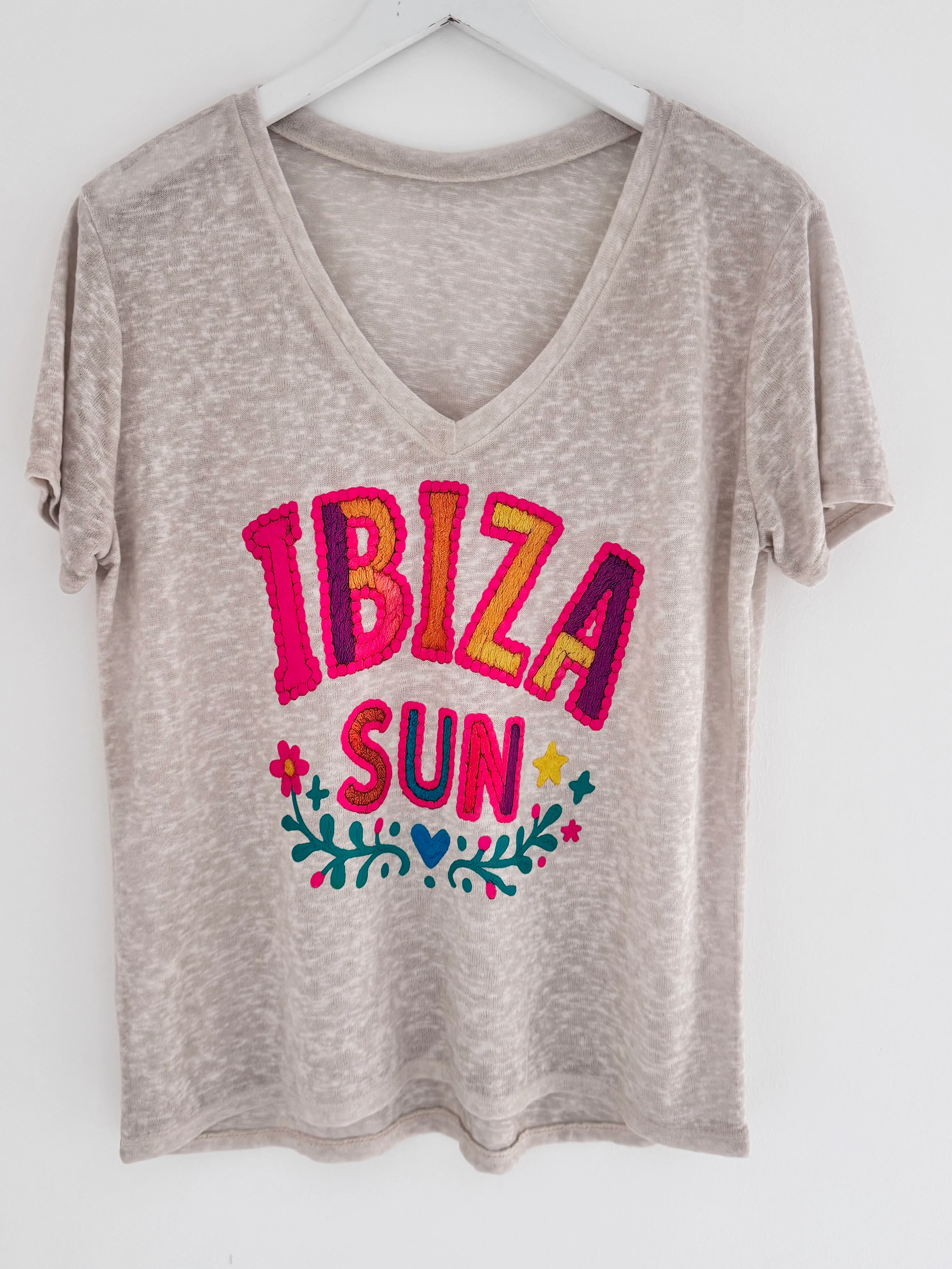 Ibiza Sun Tee in Stone - Image 4