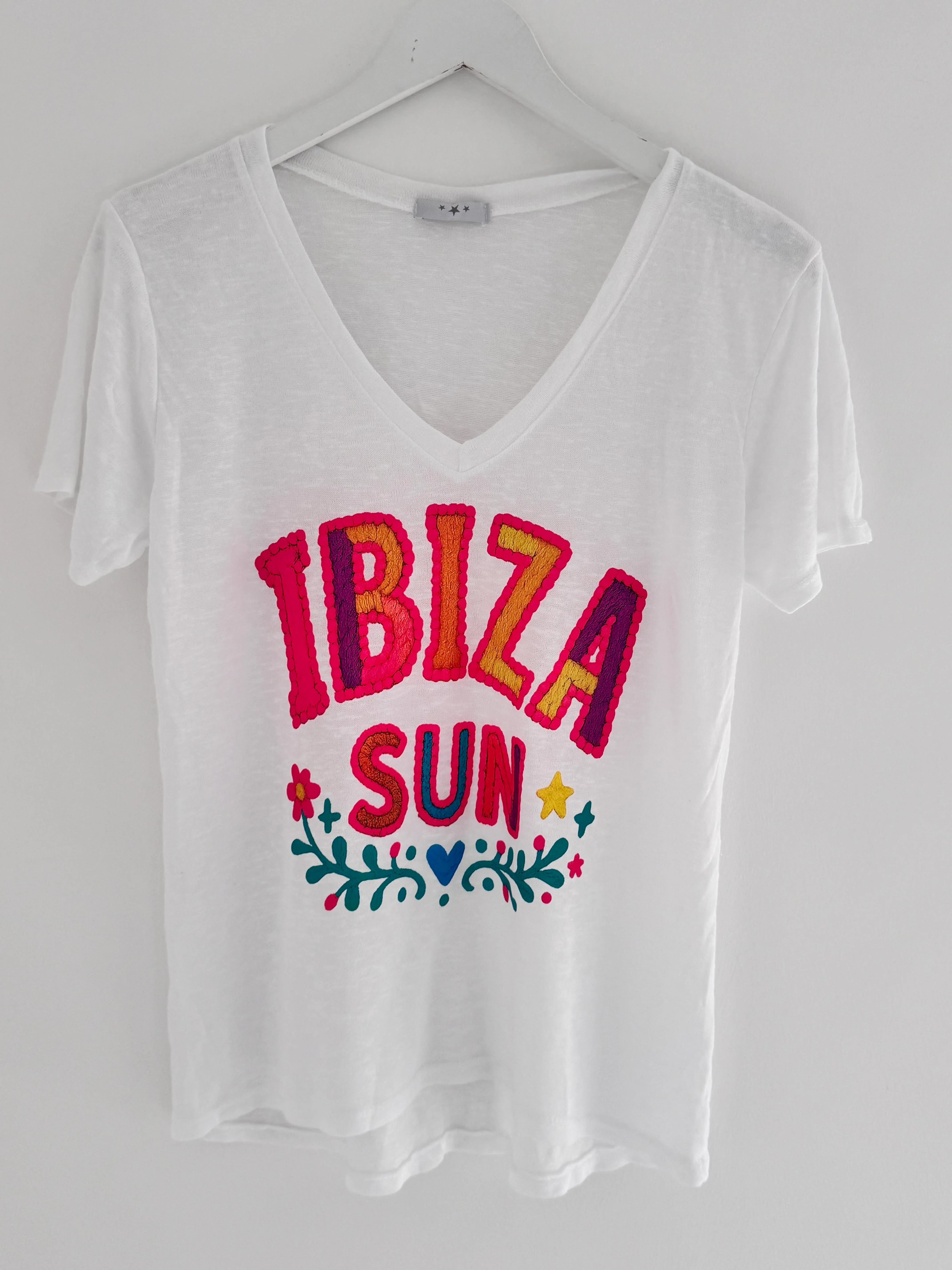 Ibiza Sun Tee in White - Image 6