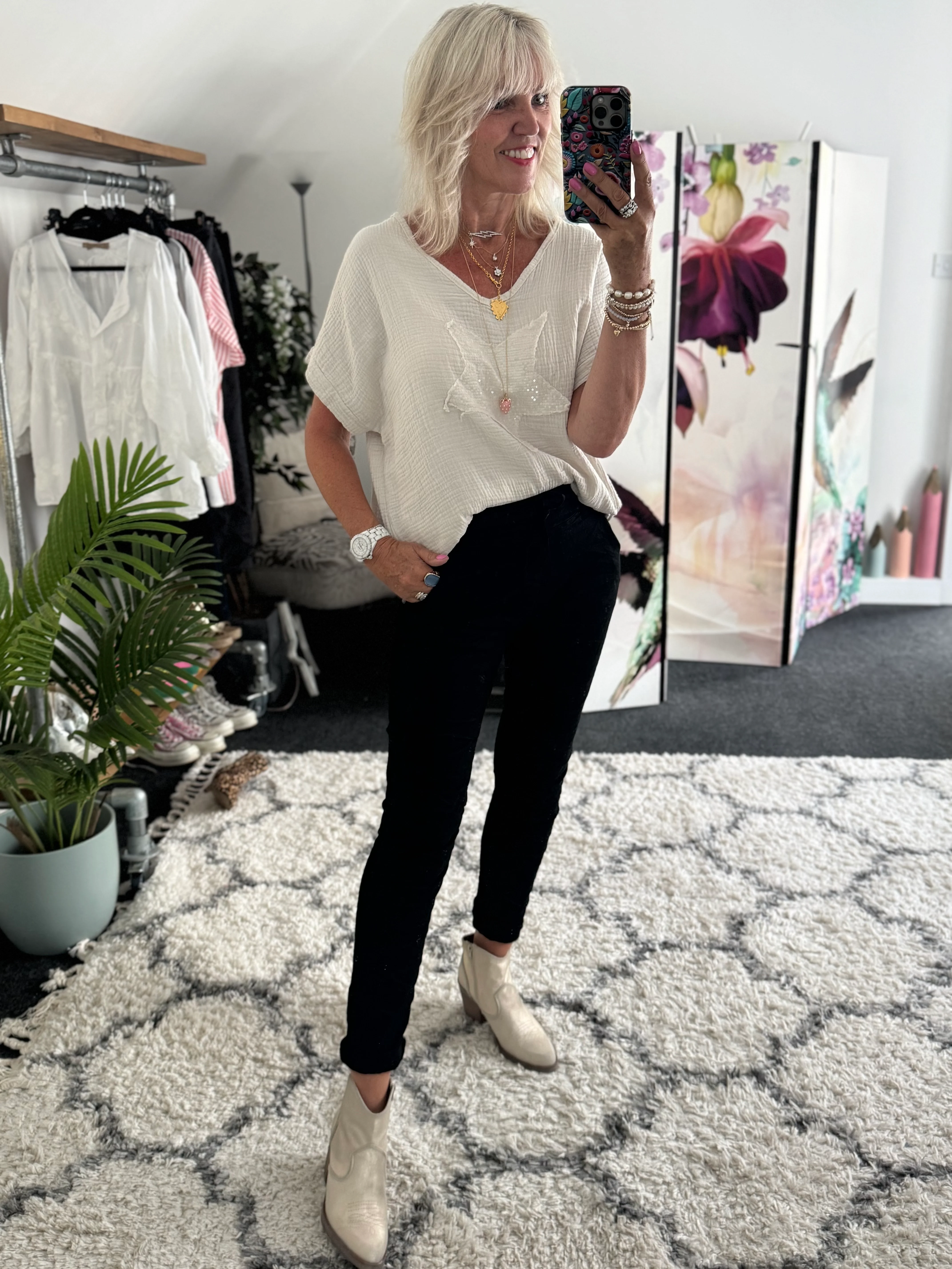 Jean Joggers in Black - Image 3