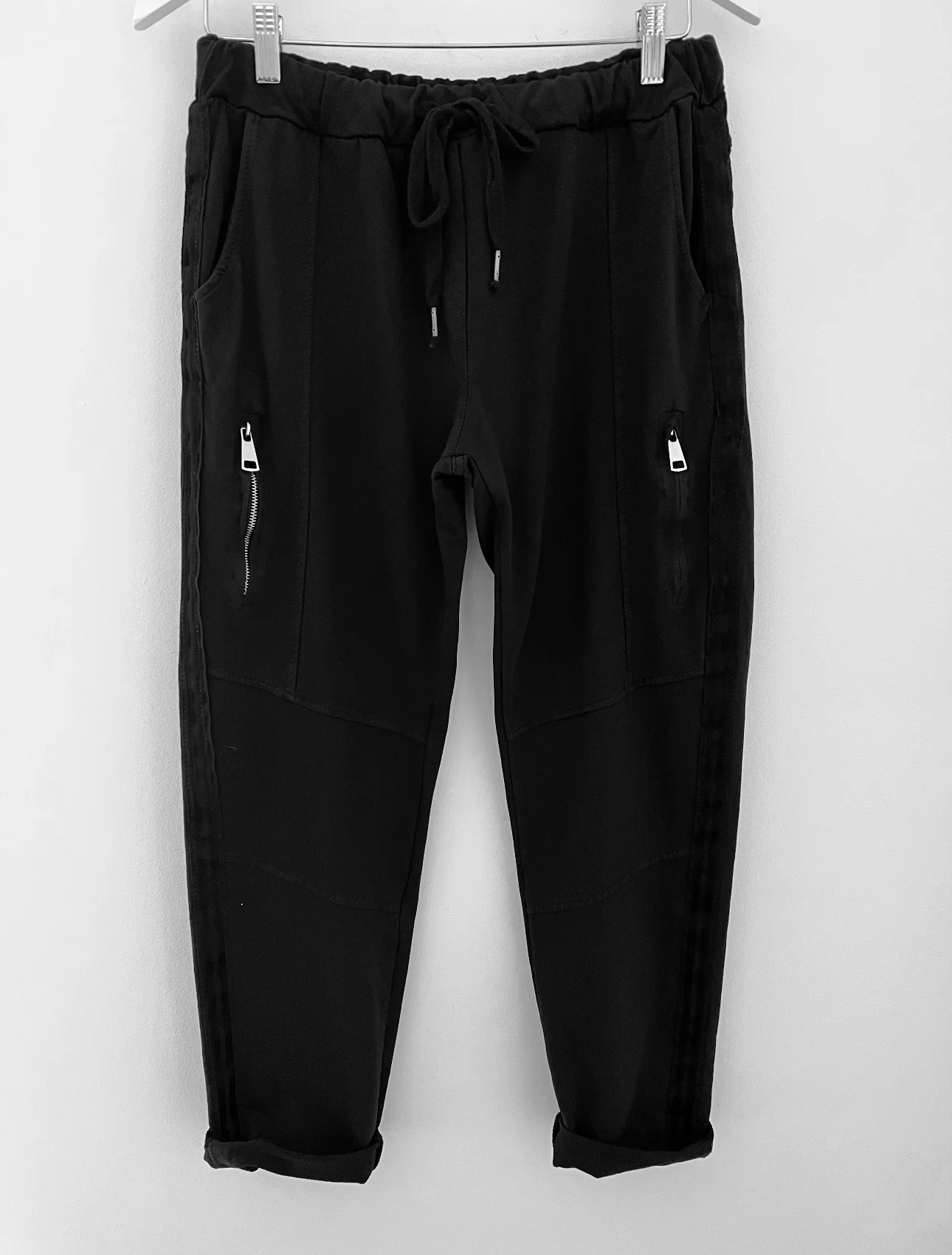 Jersey Stretch Joggers in Black - Image 6