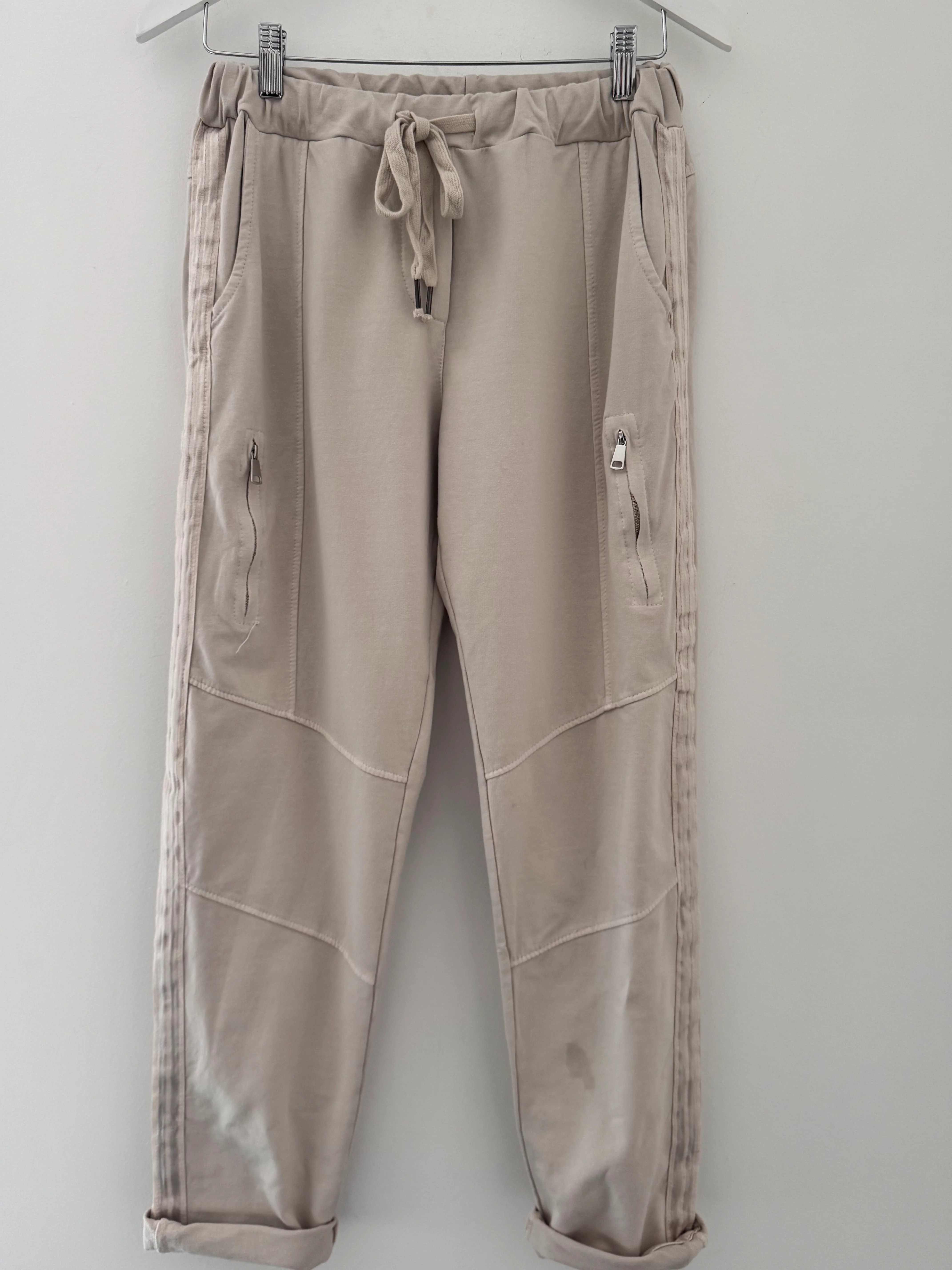 Jersey Stretch Joggers in Stone - Image 8