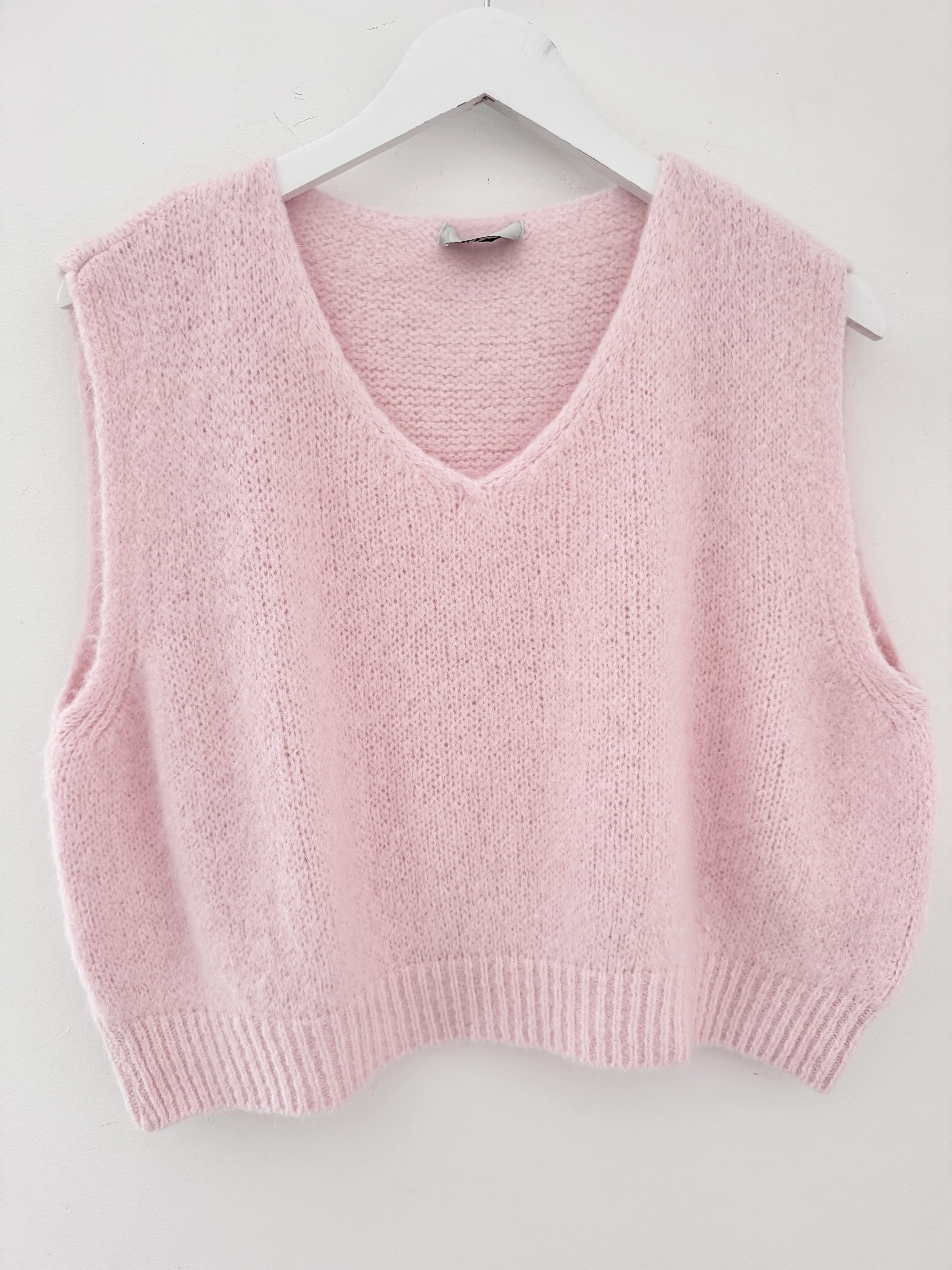 Kid Mohair Tank in Baby Pink - Image 6