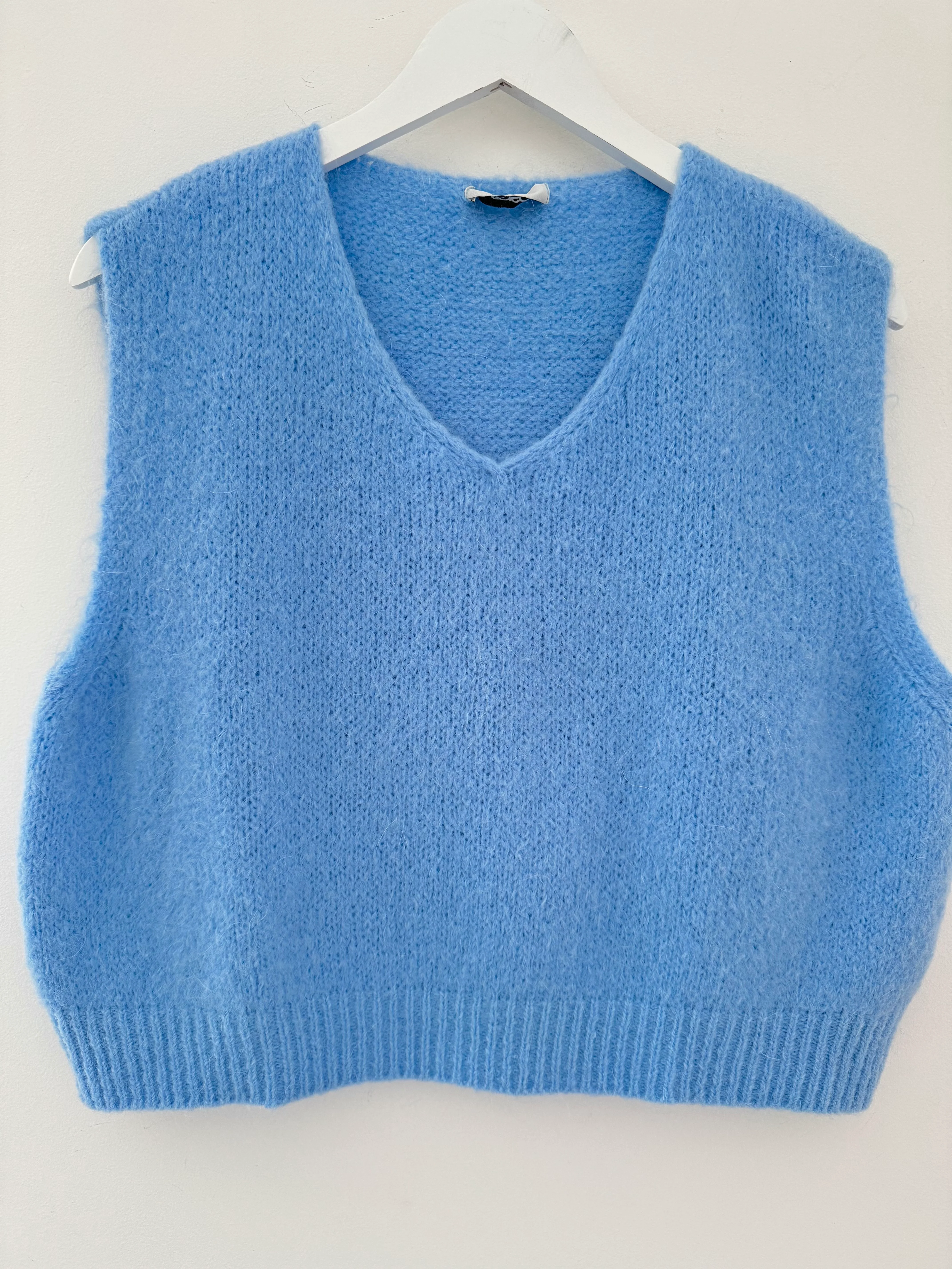 Kid Mohair Tank in Cornflower Blue - Image 6
