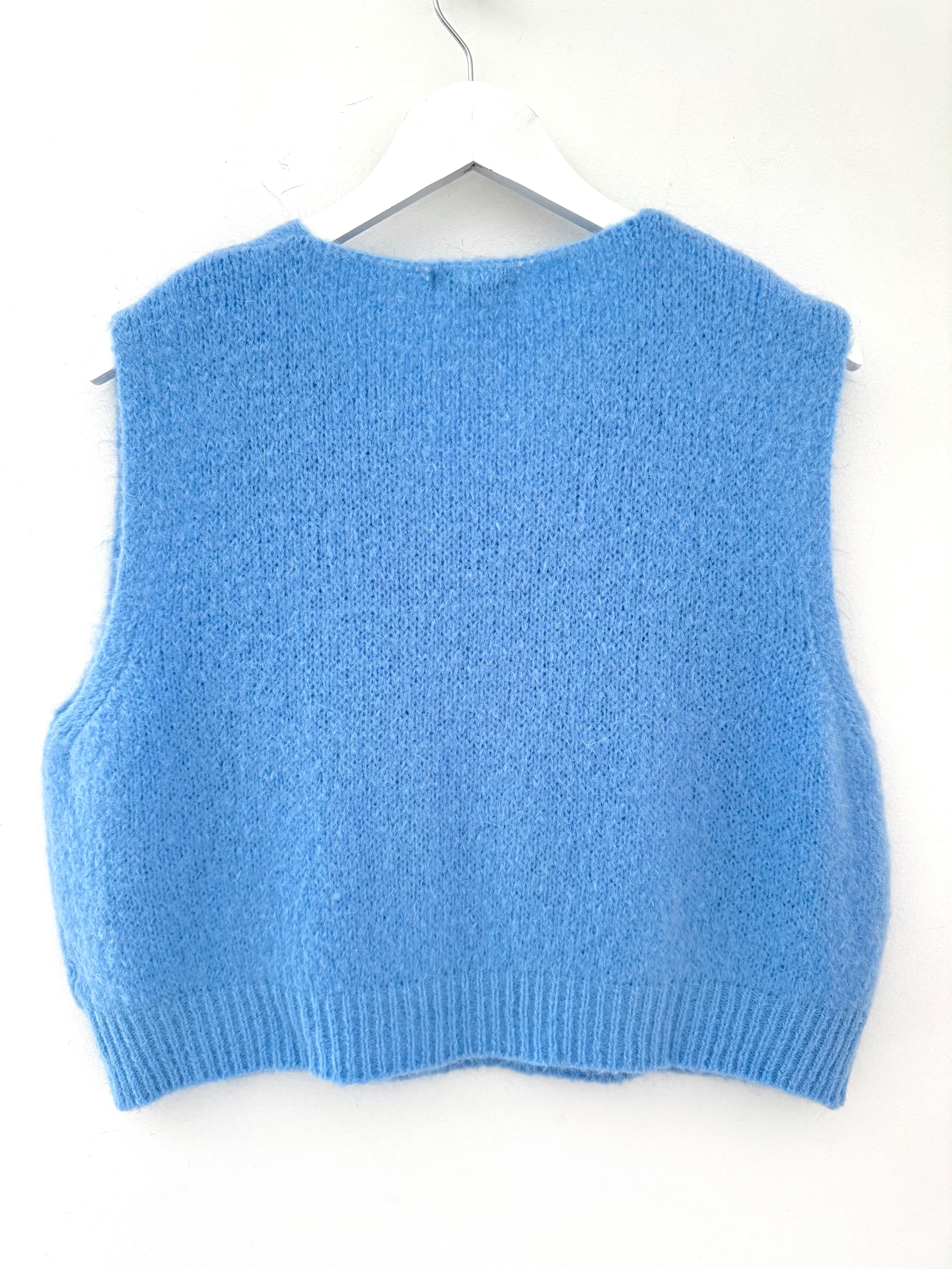 Kid Mohair Tank in Cornflower Blue - Image 7