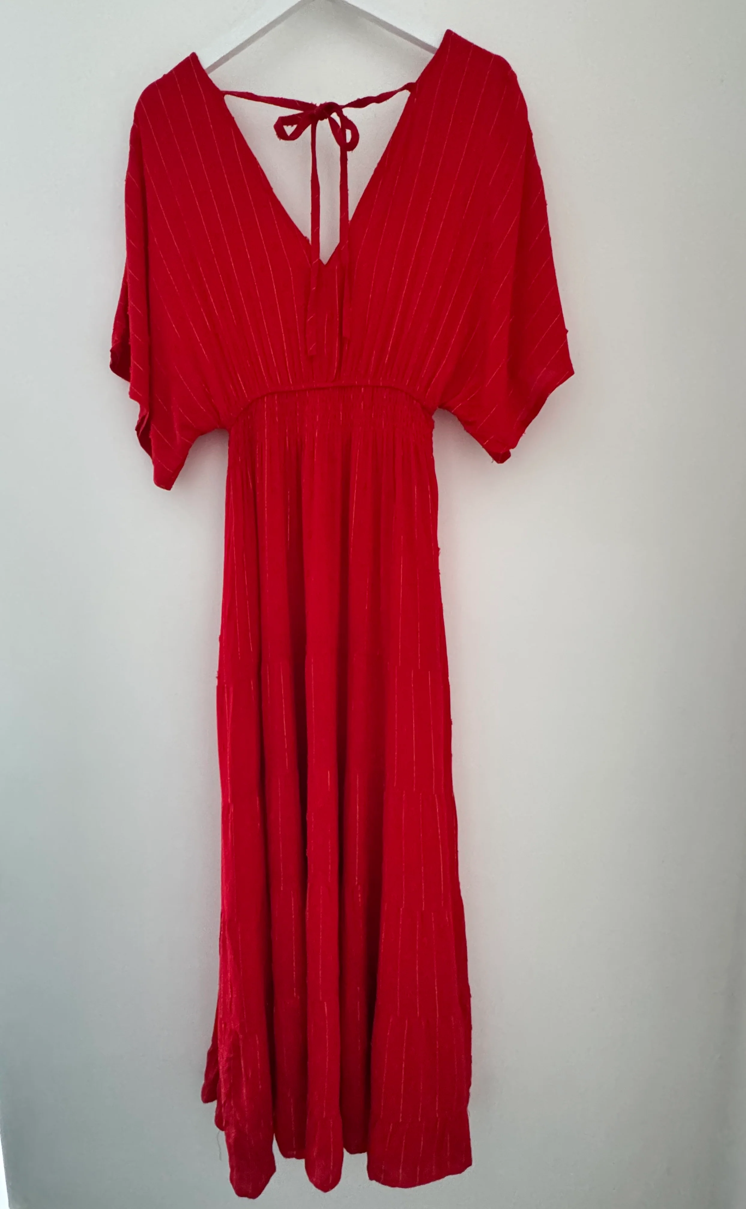 Kimono Midi Dress in Red - Image 13