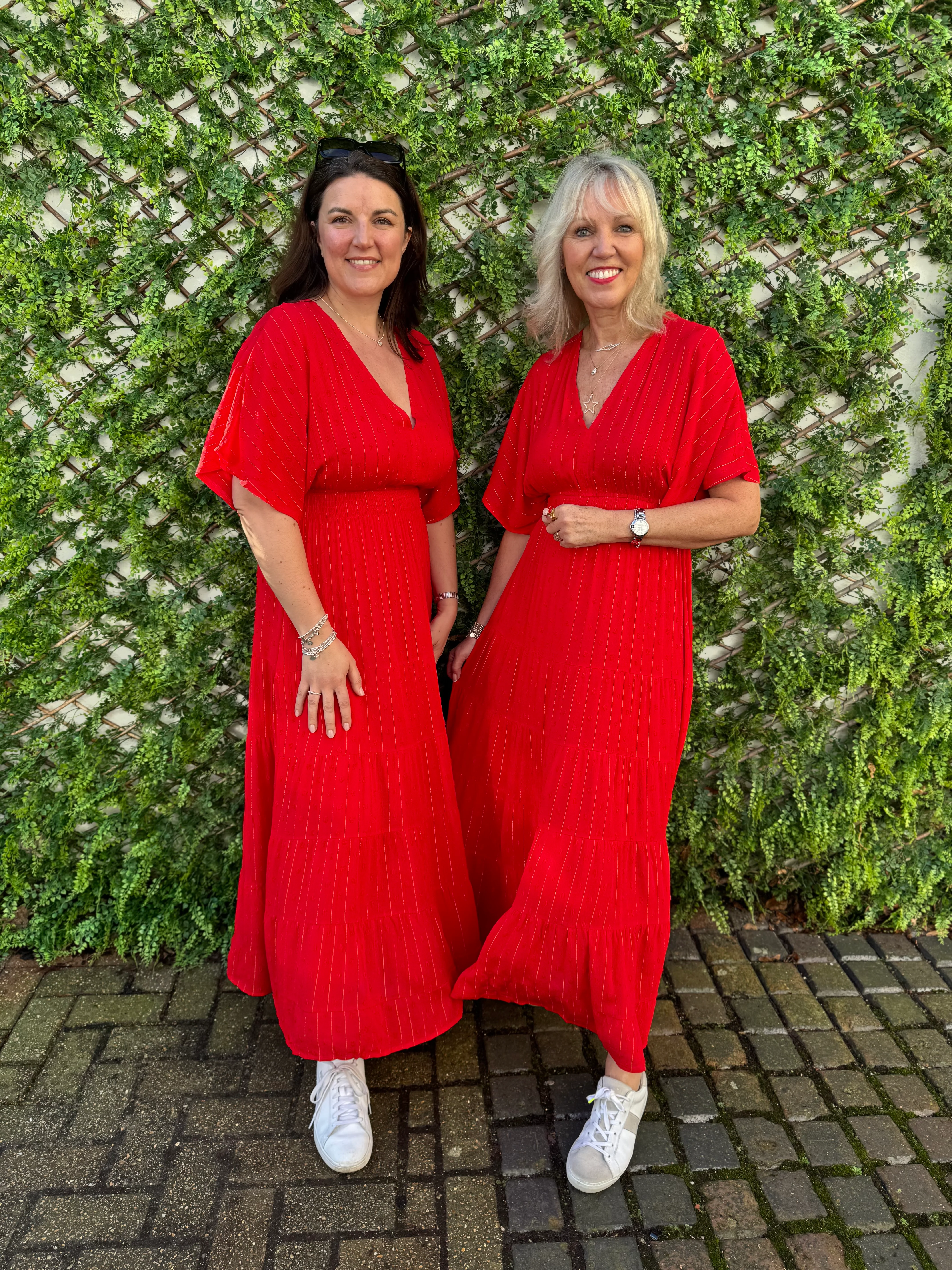 Kimono Midi Dress in Red - Image 4
