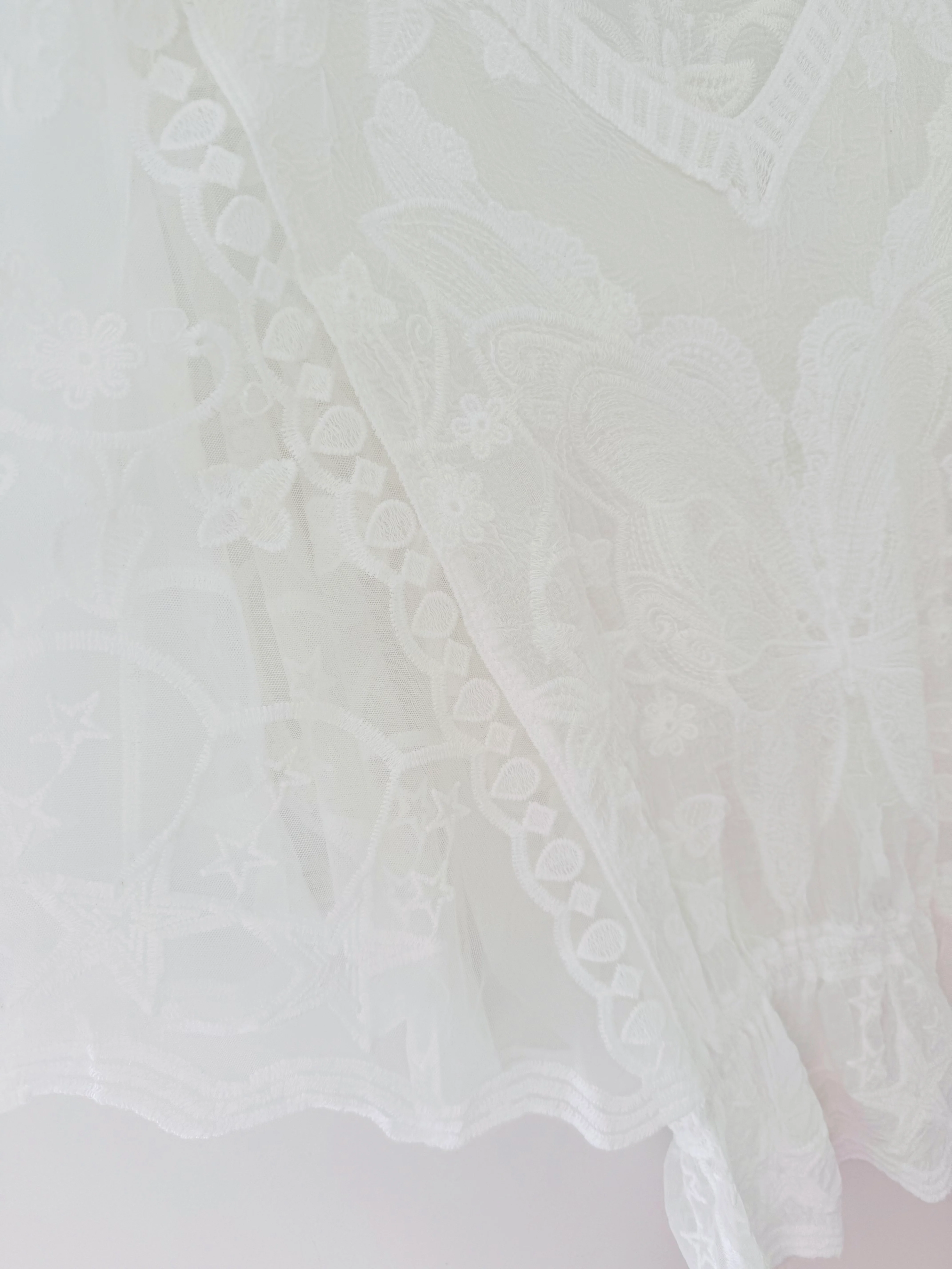 Lace Butterfly & Star Top in White - Image 8
