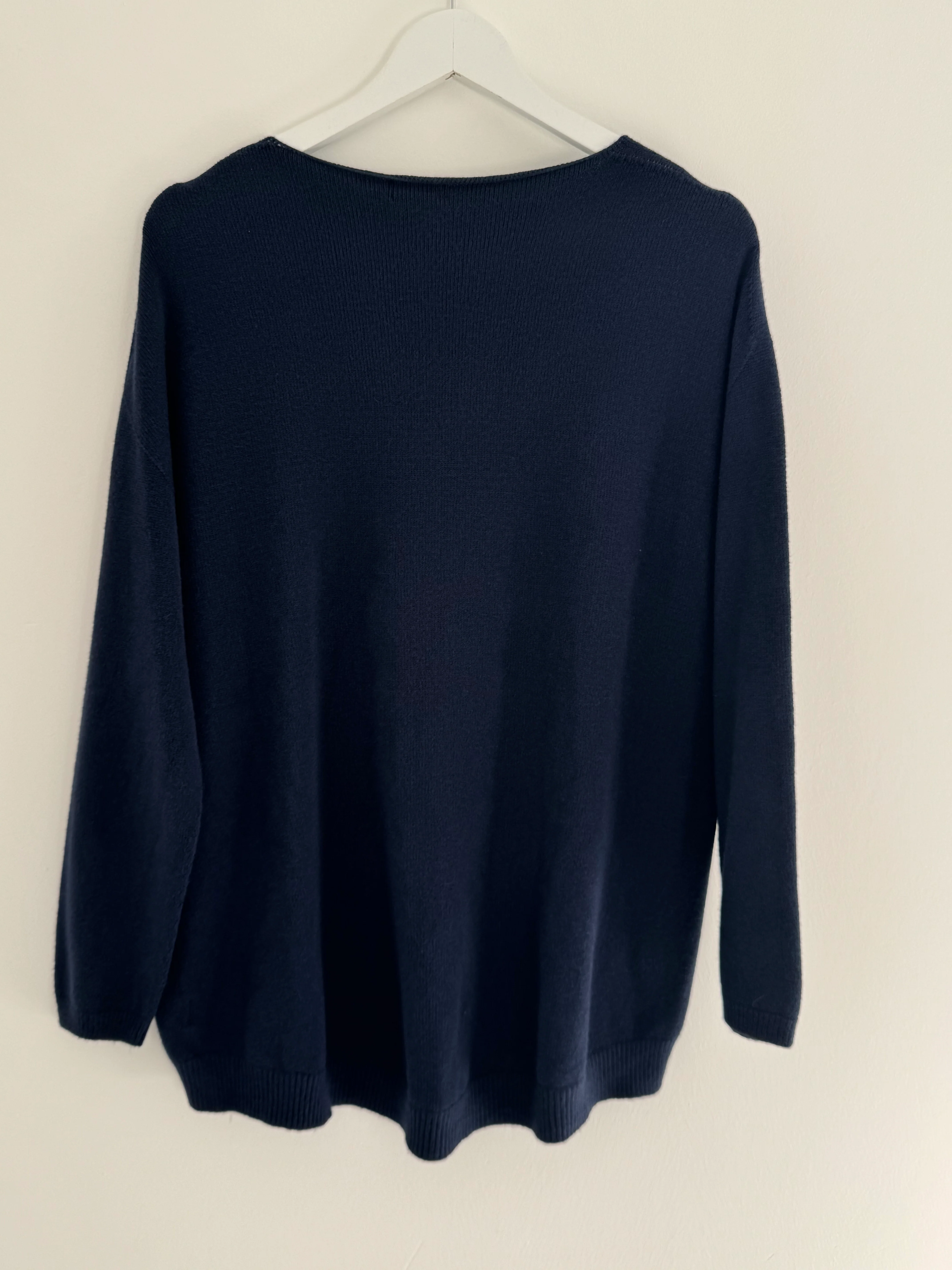 Leopard Star Jumper in Navy - Image 8