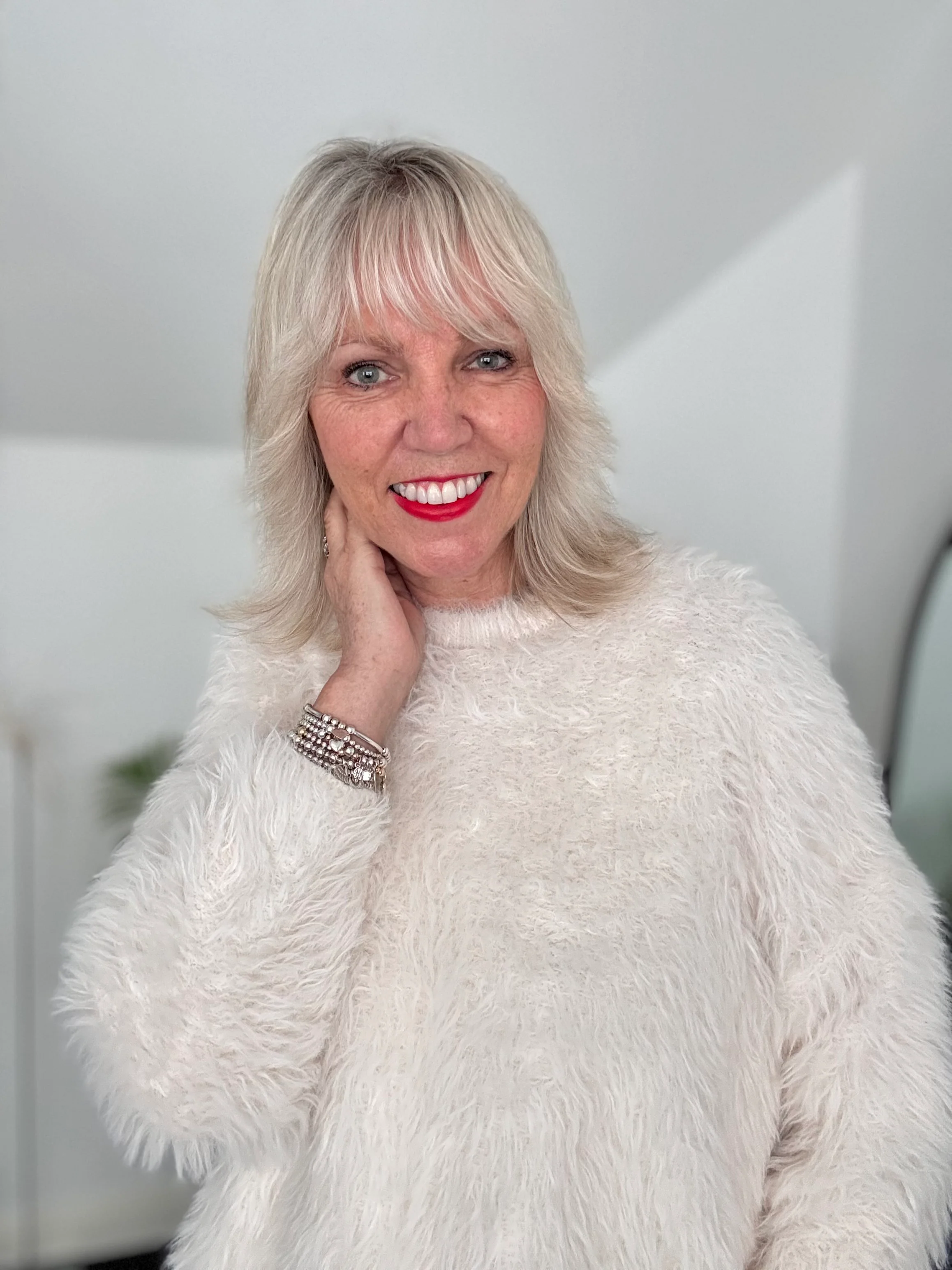 Light Furry Jumper in Vanilla - Image 5