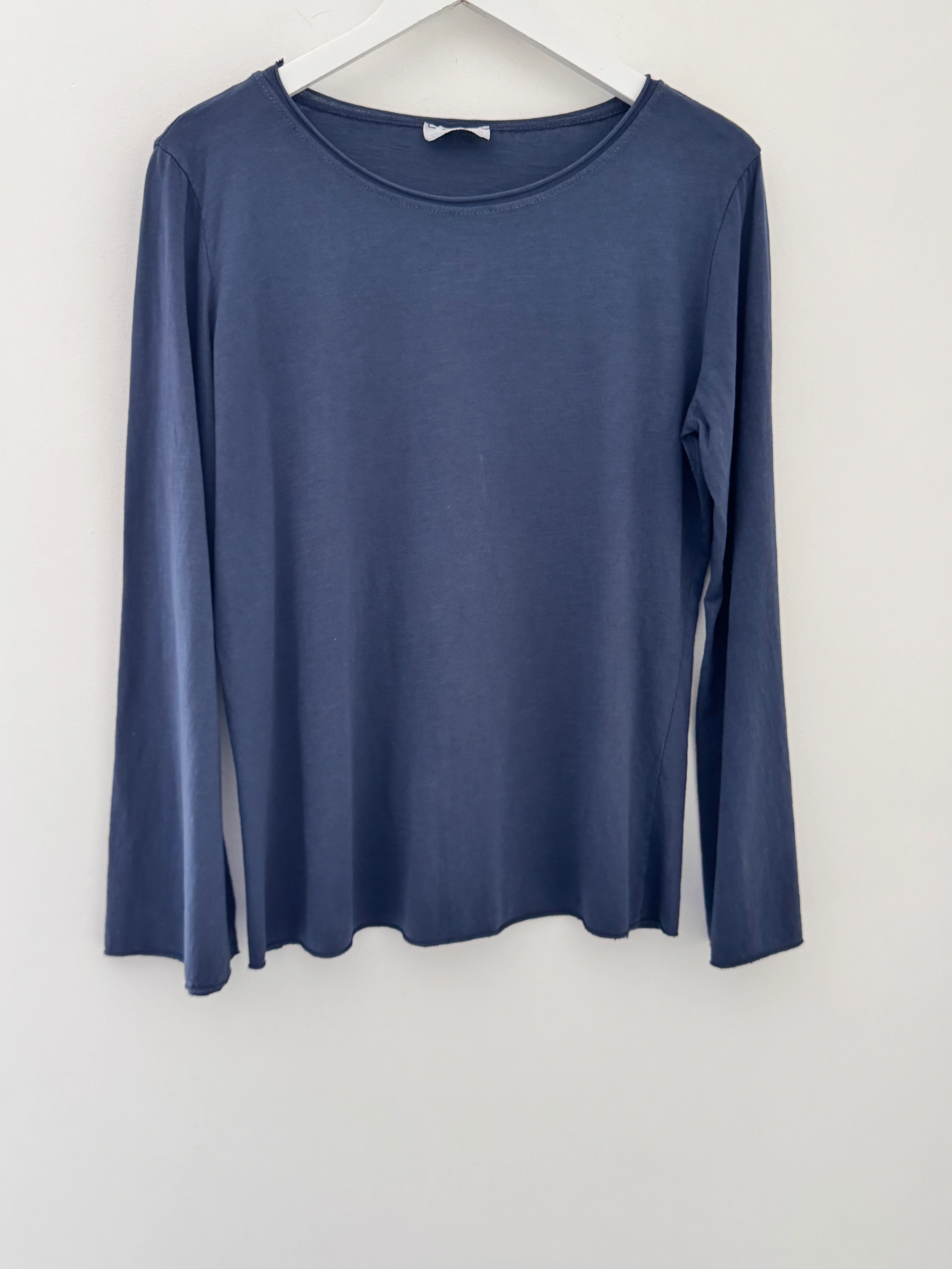 Long Sleeve Top with Flare Sleeves in Navy - Image 6