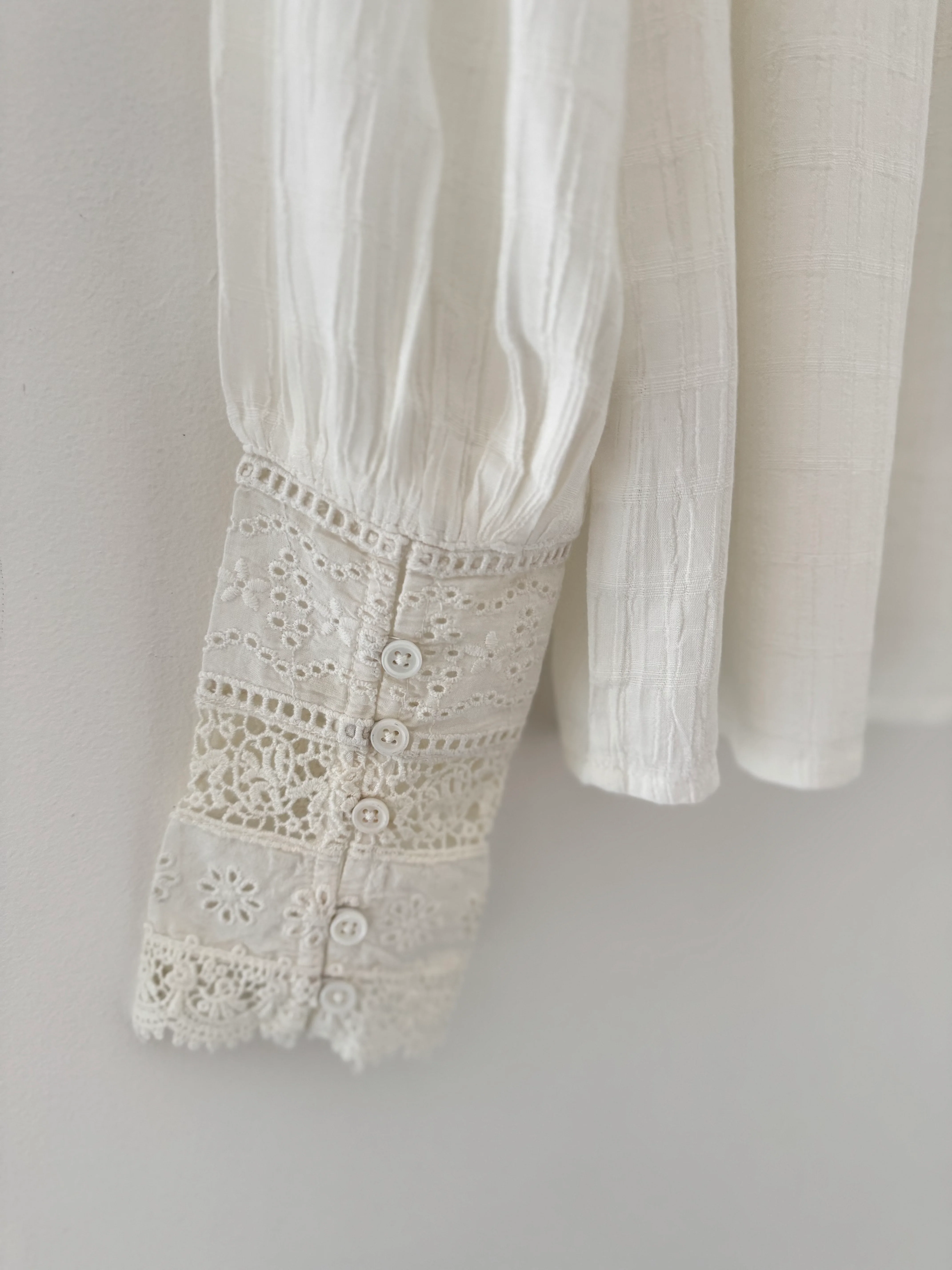 Luxe Blouse with Lace Cuffs - Image 12