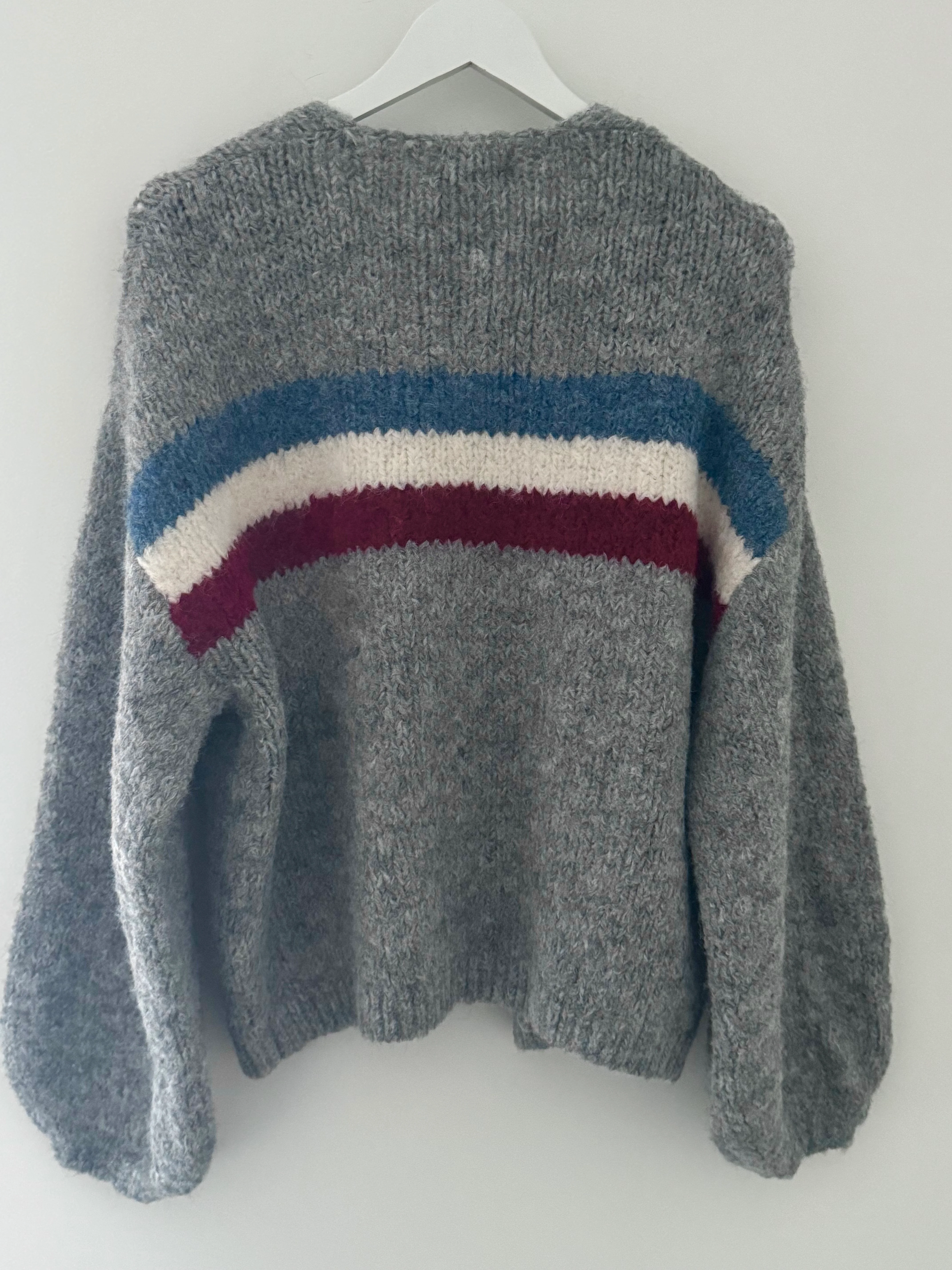 Soft Cardi with Stripes in Grey - Image 11