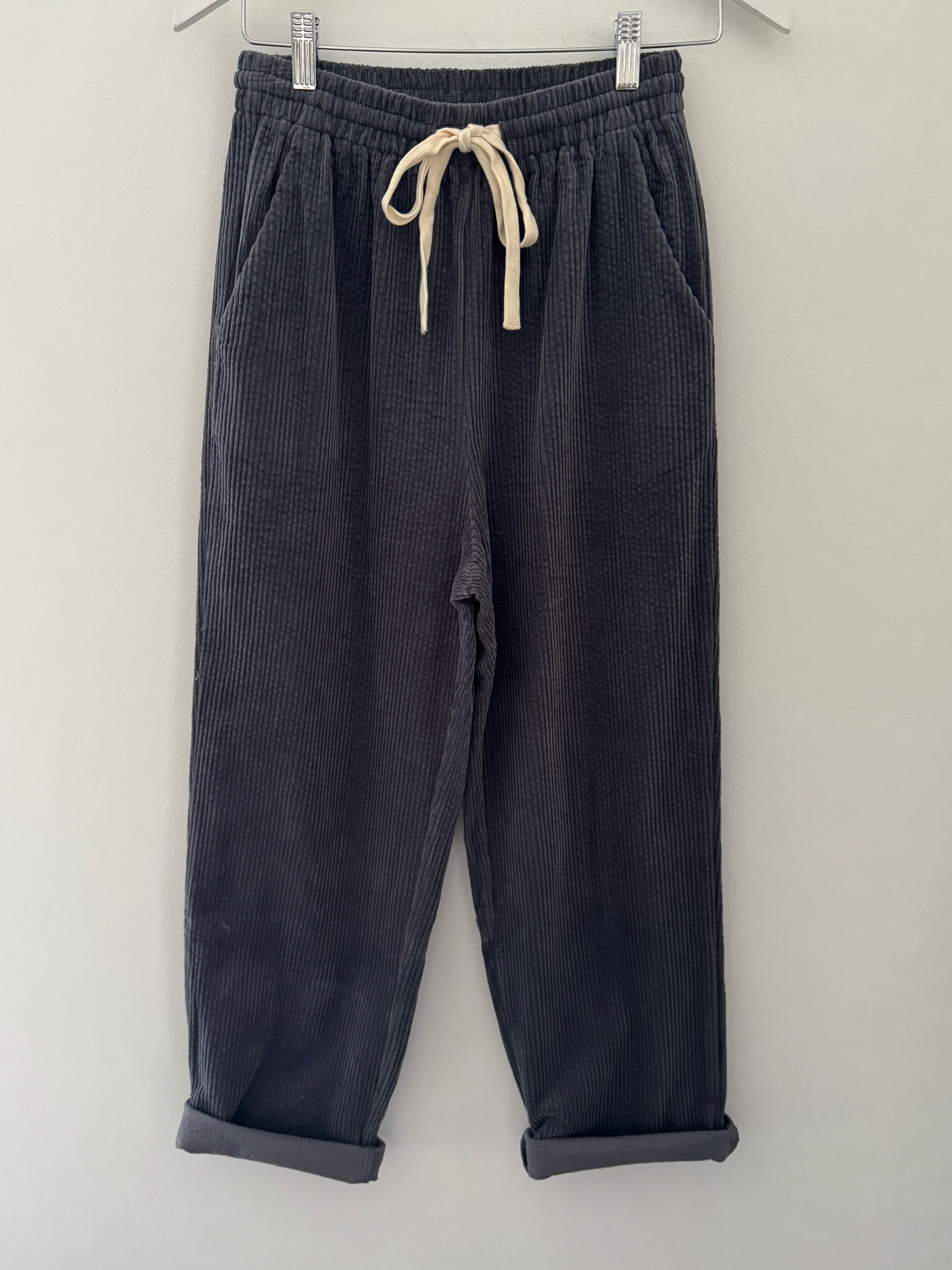 Luxe Cord Joggers in Deep Grey - Image 12