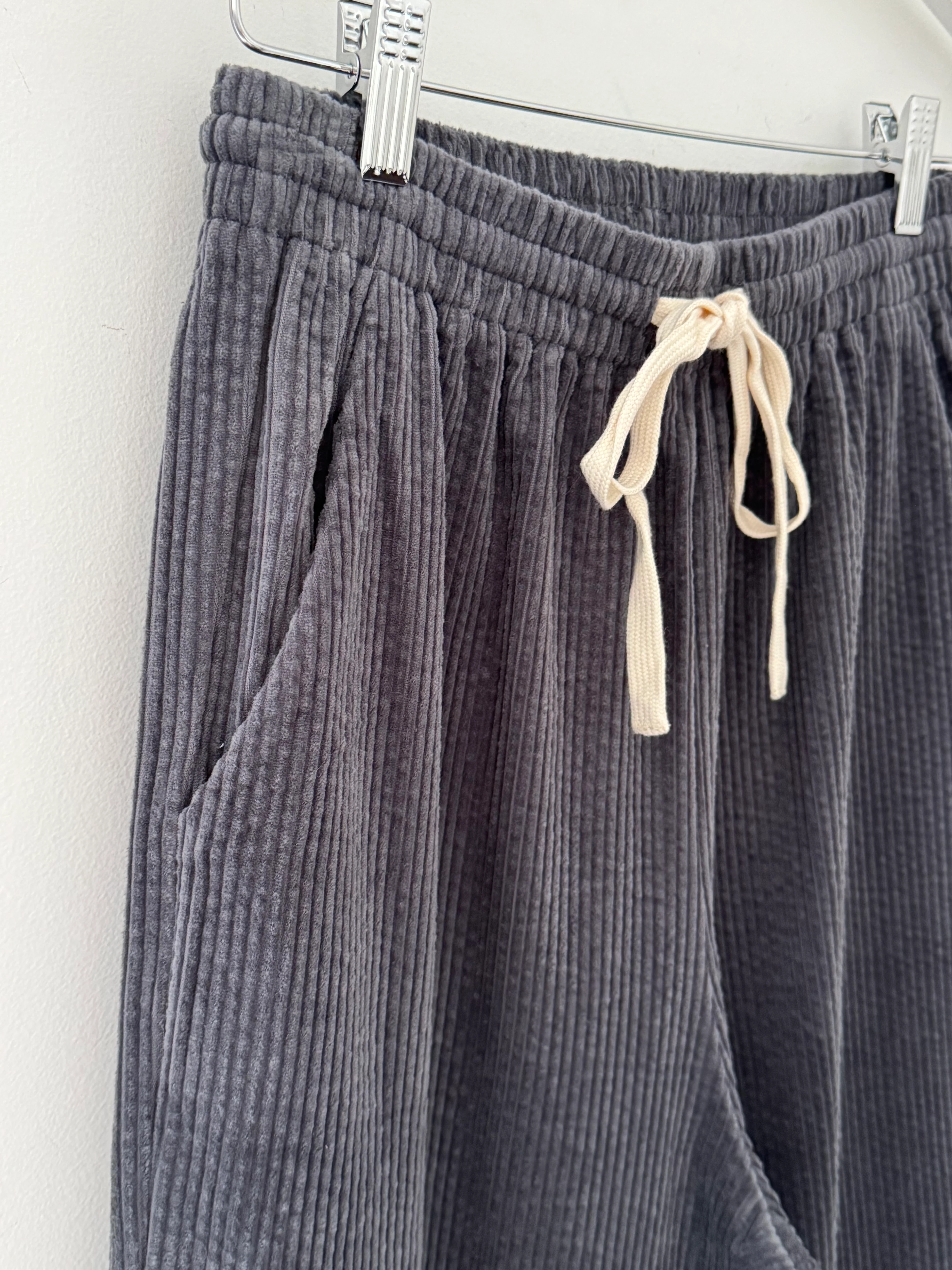 Luxe Cord Joggers in Deep Grey - Image 13