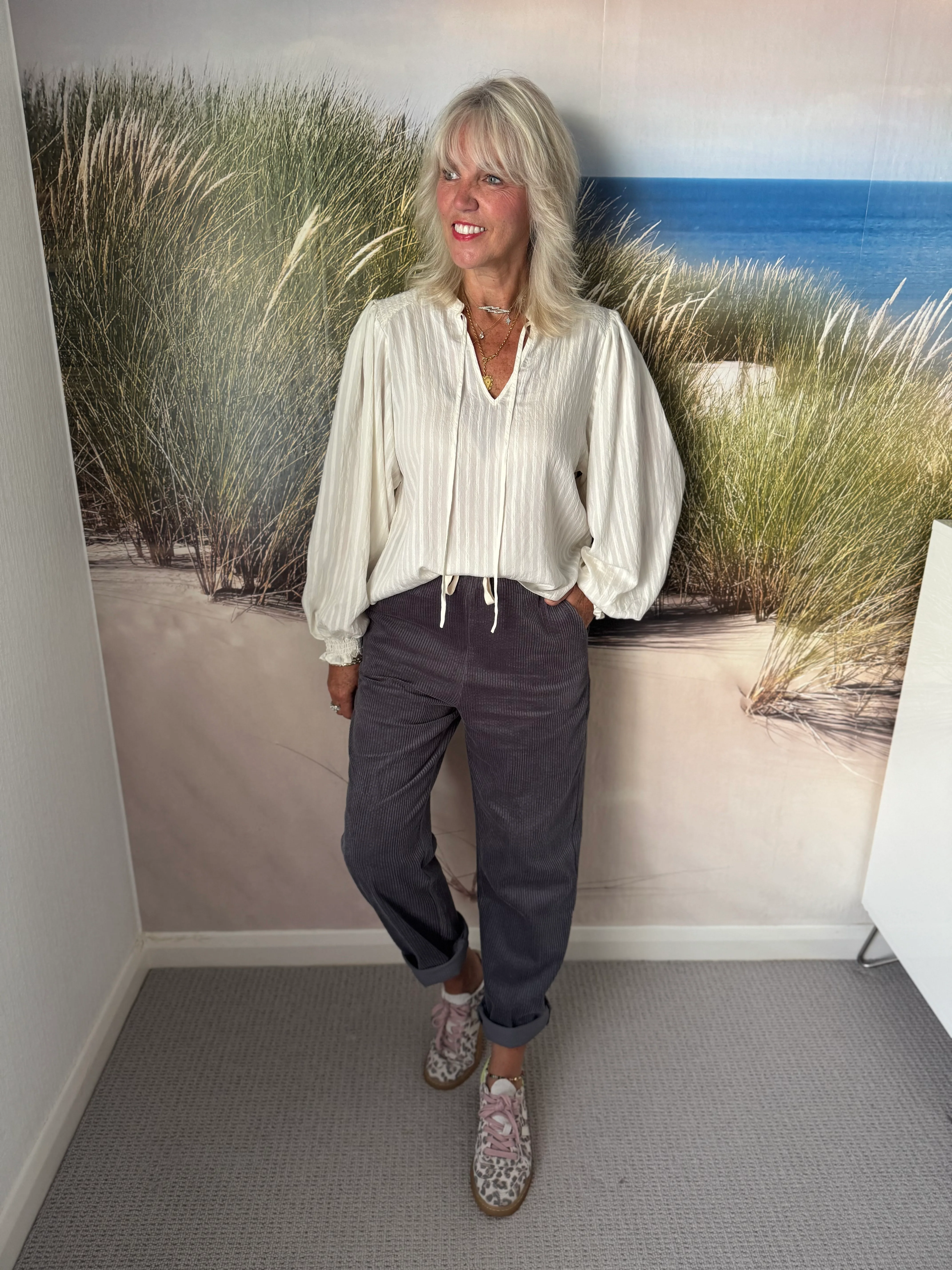 Luxe Cord Joggers in Deep Grey - Image 8