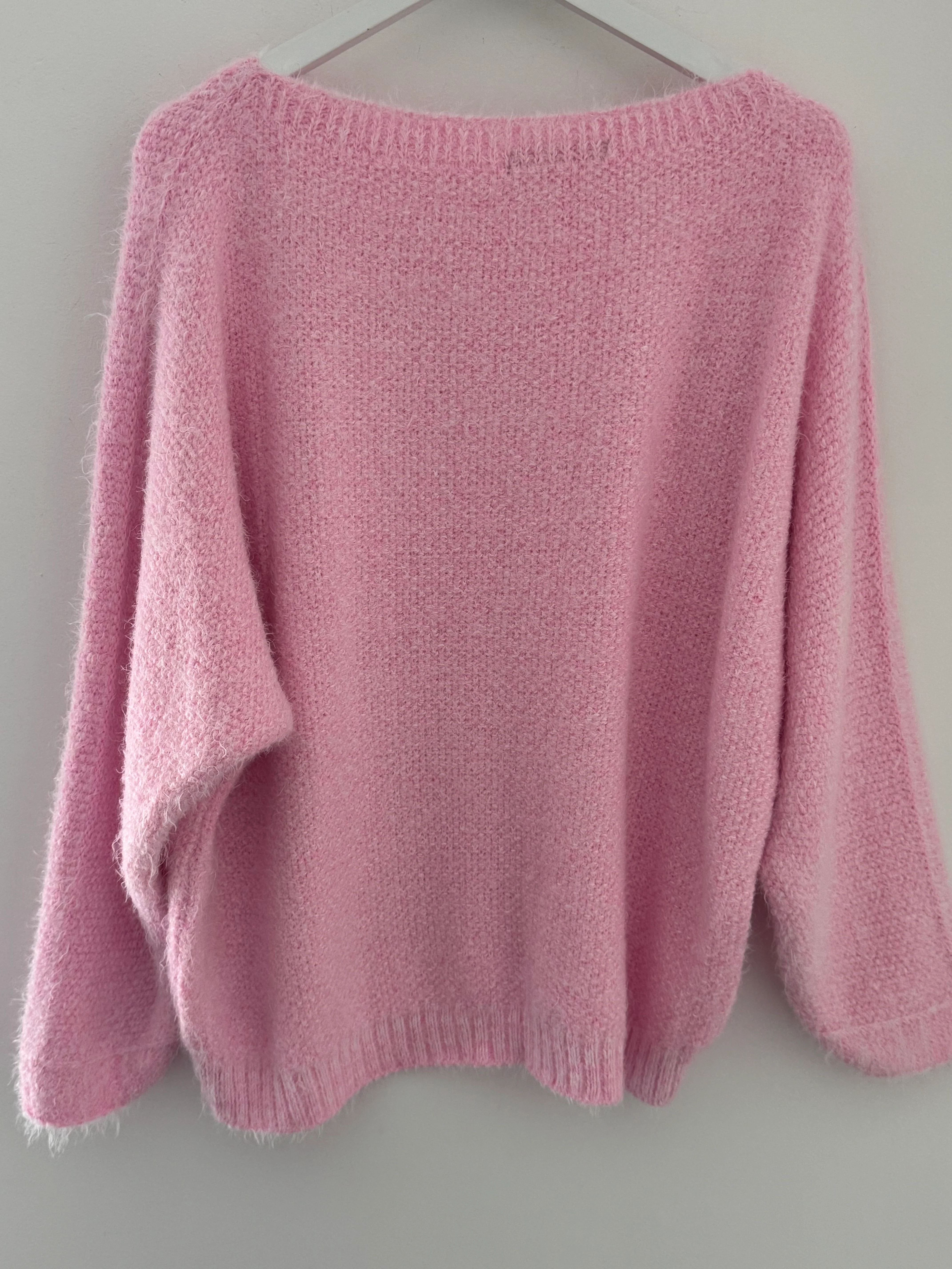 Luxe Fluffy Jumper in Baby Pink - Image 10