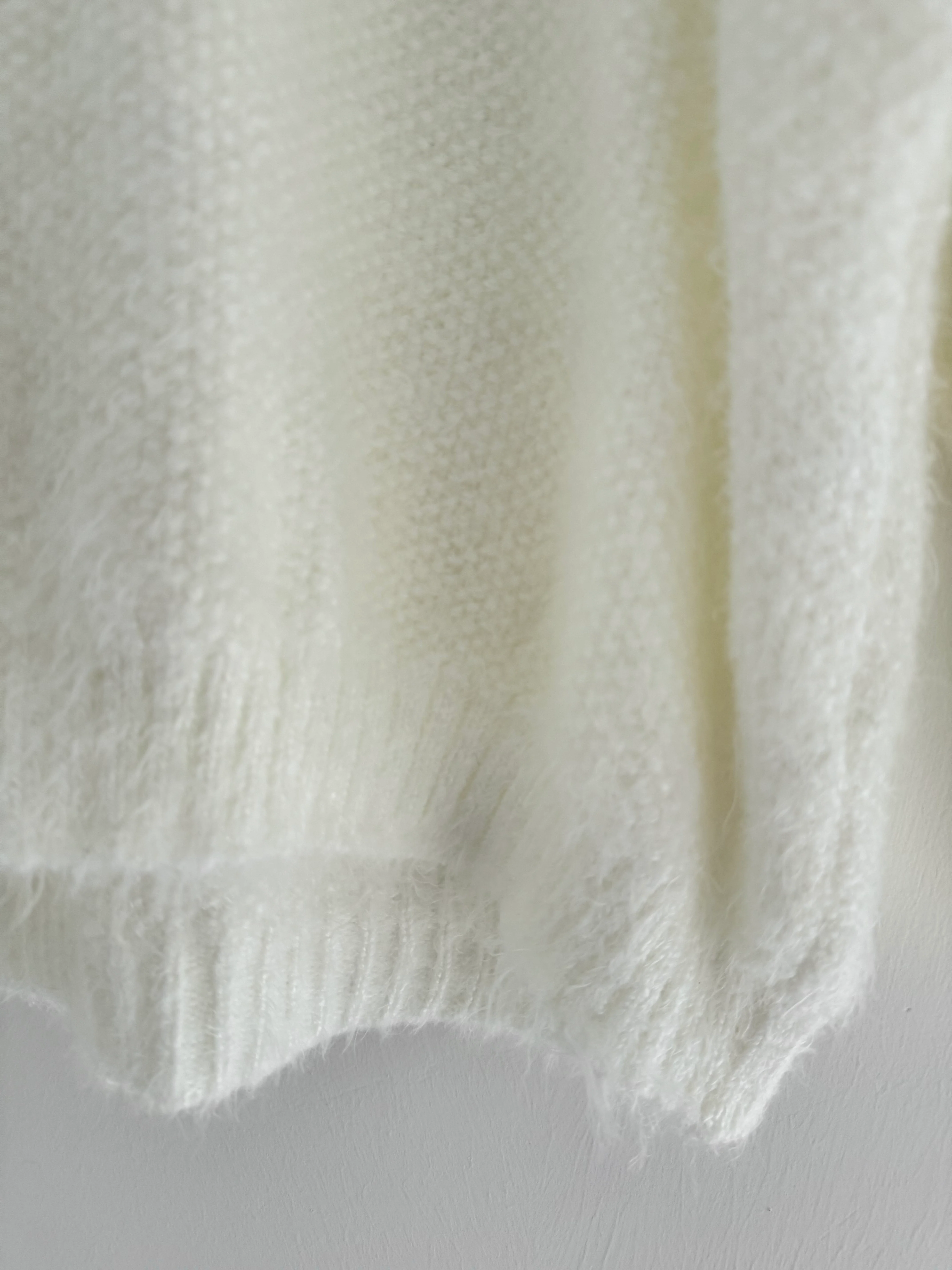 Luxe Fluffy Jumper in Ivory - Image 11