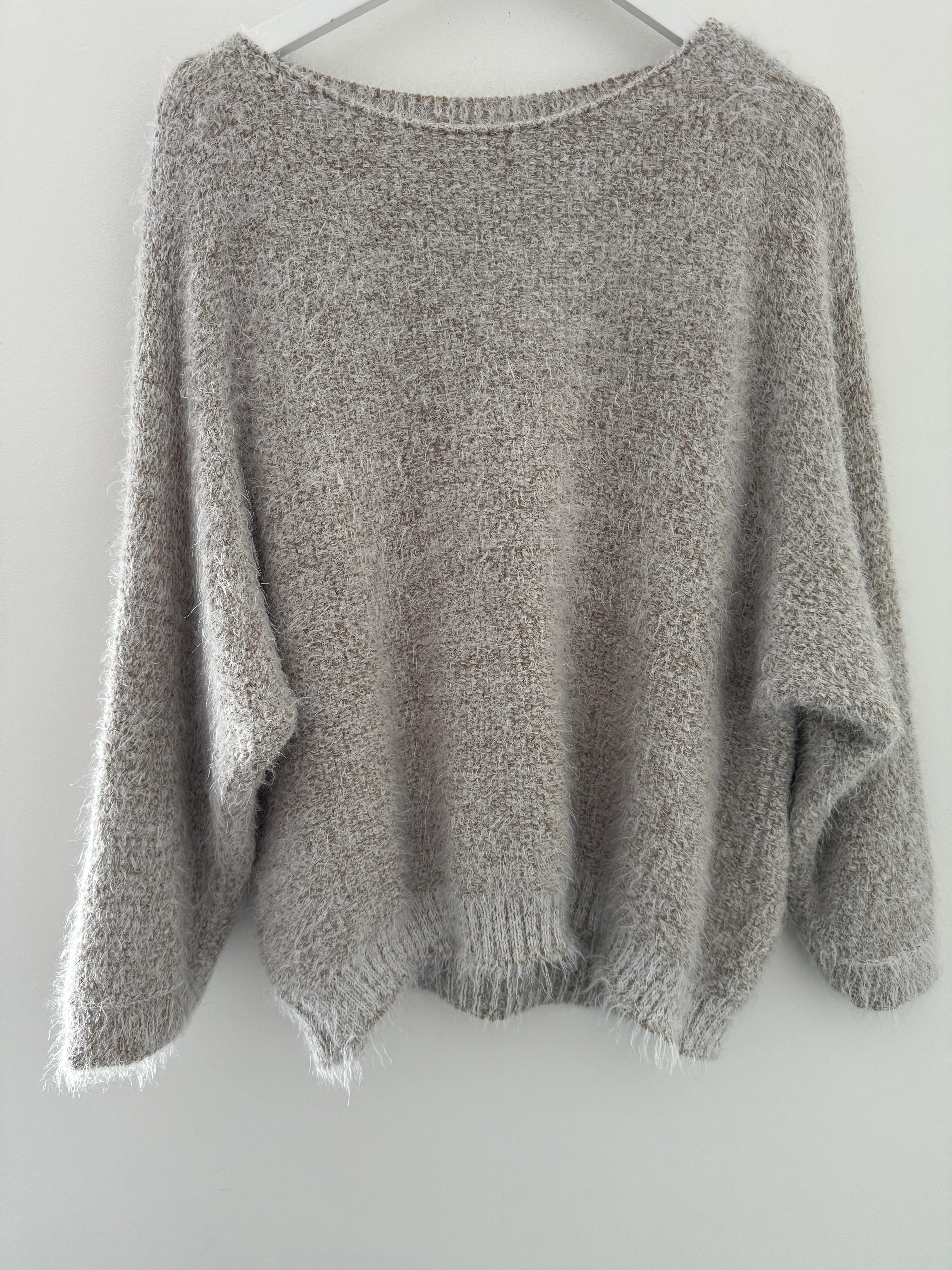Luxe Fluffy Jumper in Light Mocha - Image 6
