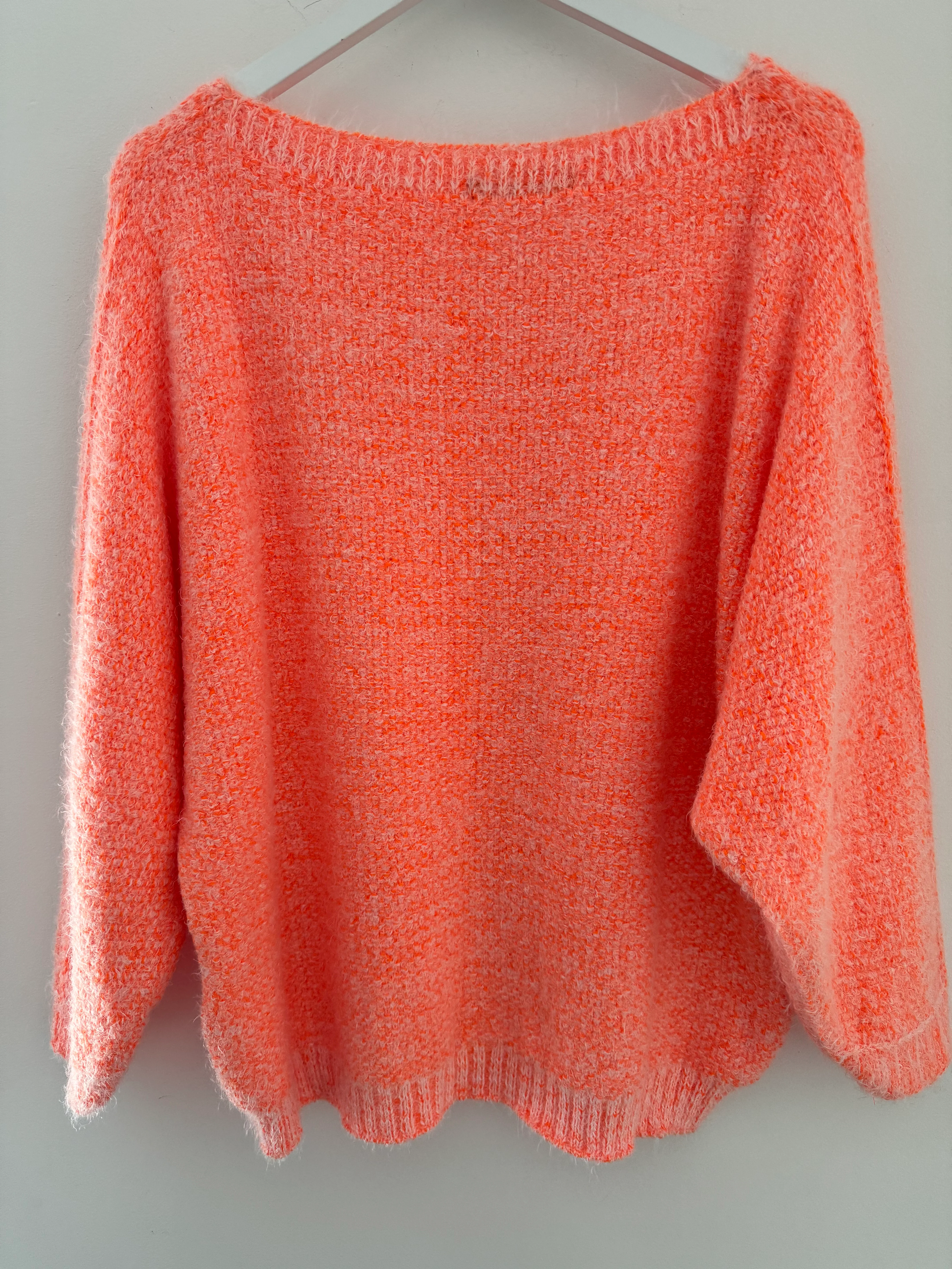 Luxe Fluffy Jumper in Orange Sherbert - Image 10