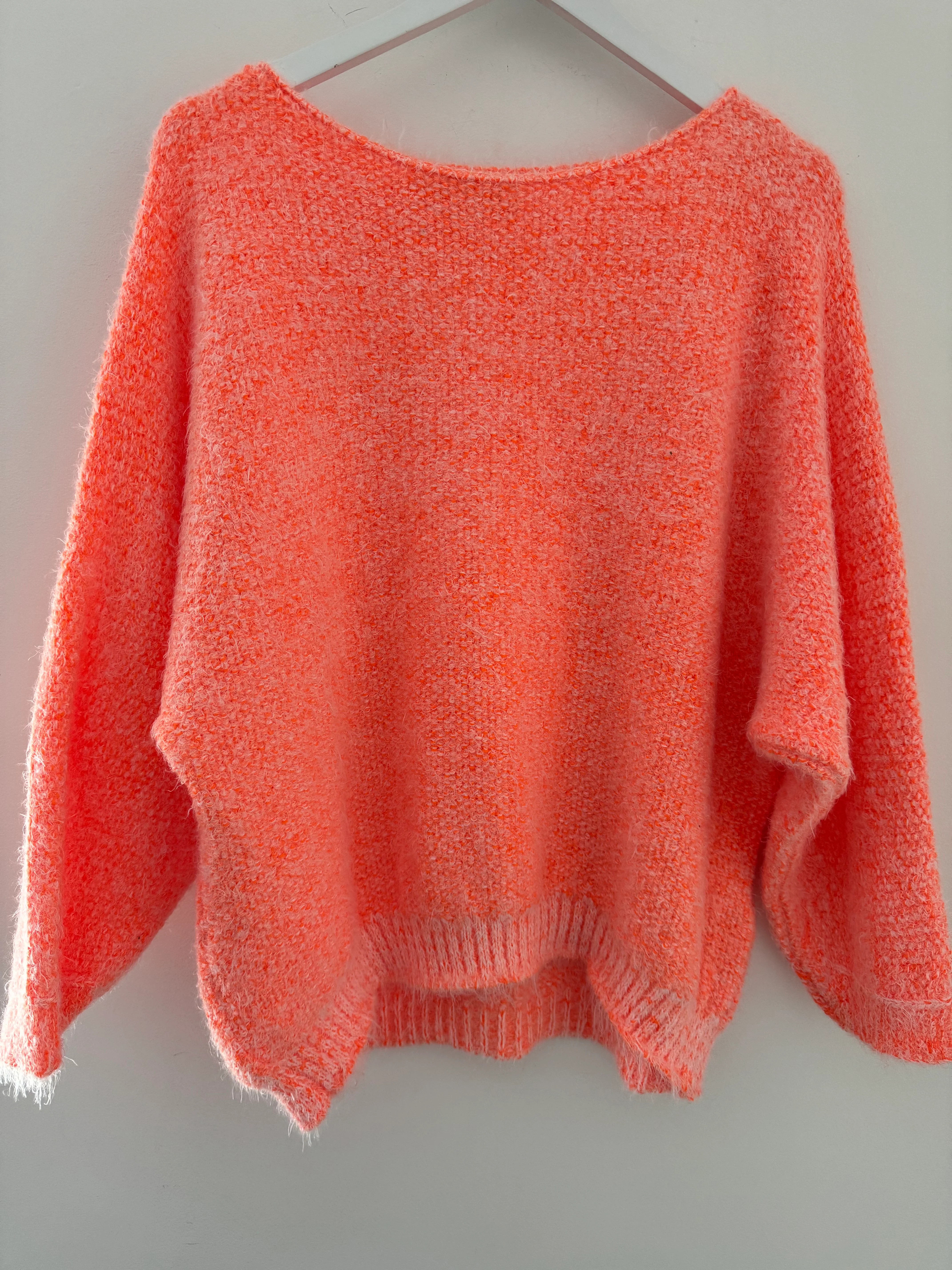 Luxe Fluffy Jumper in Orange Sherbert - Image 8