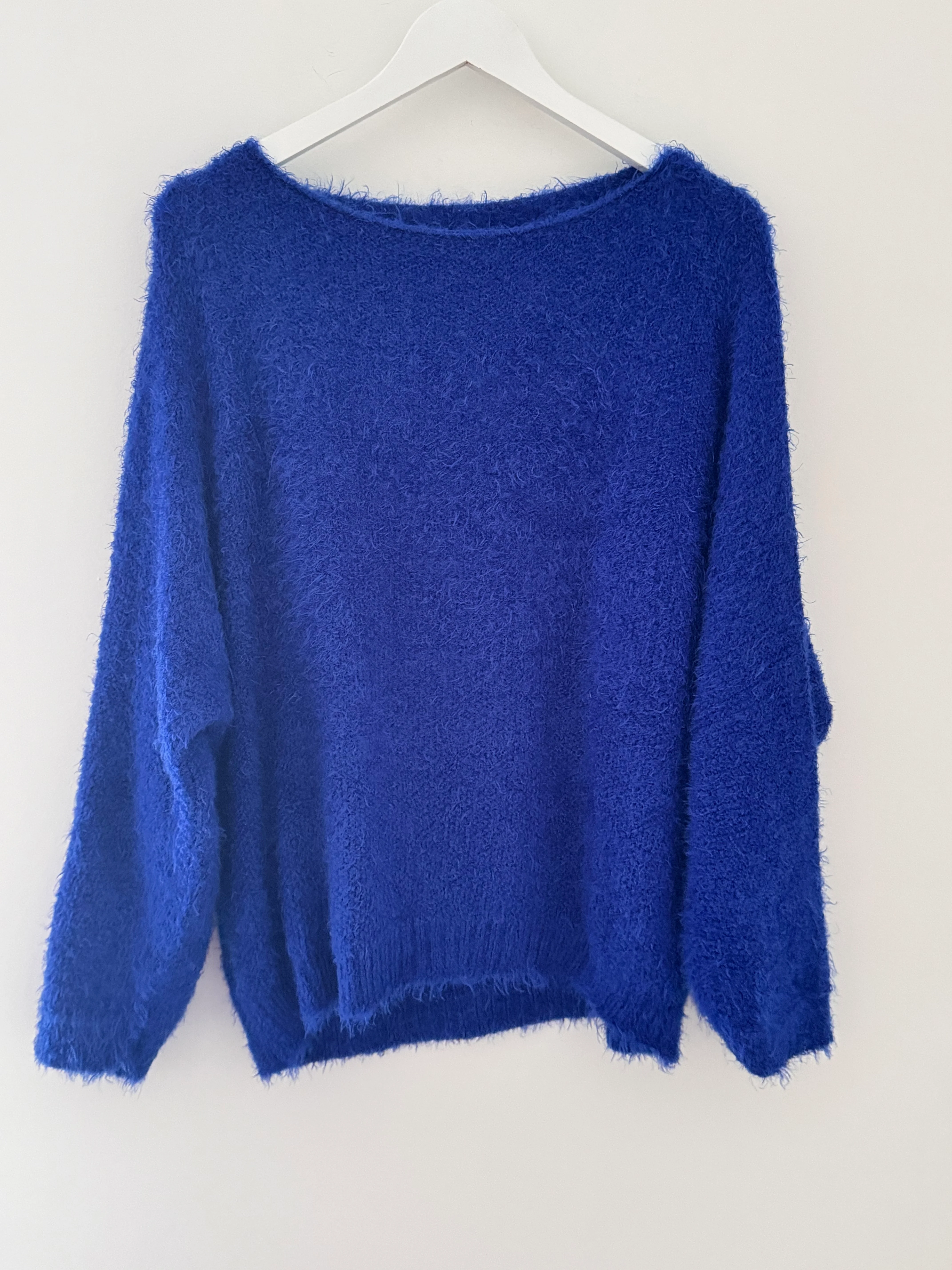Luxe Fluffy Jumper in Royal Blue - Image 8