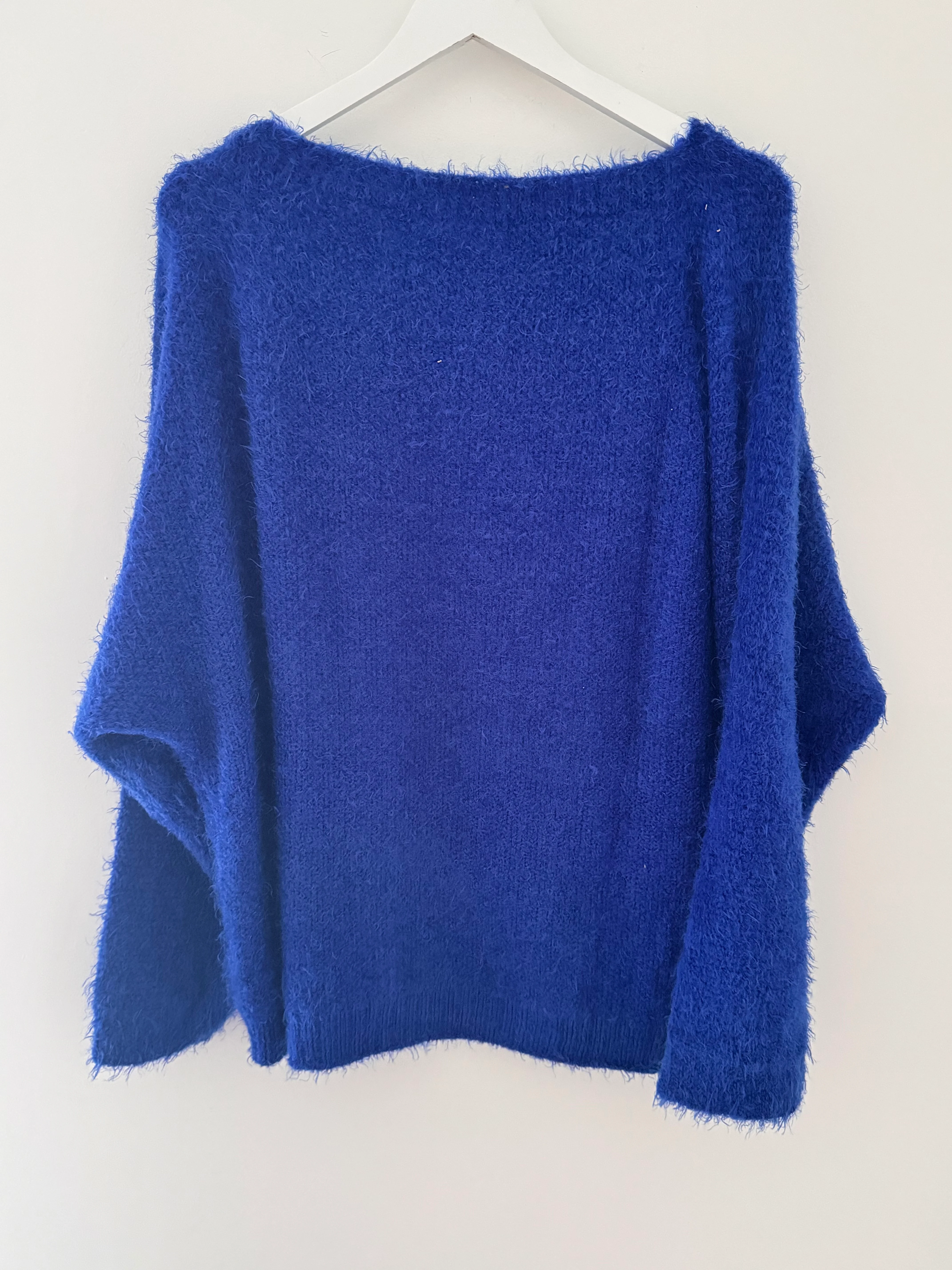 Luxe Fluffy Jumper in Royal Blue - Image 9