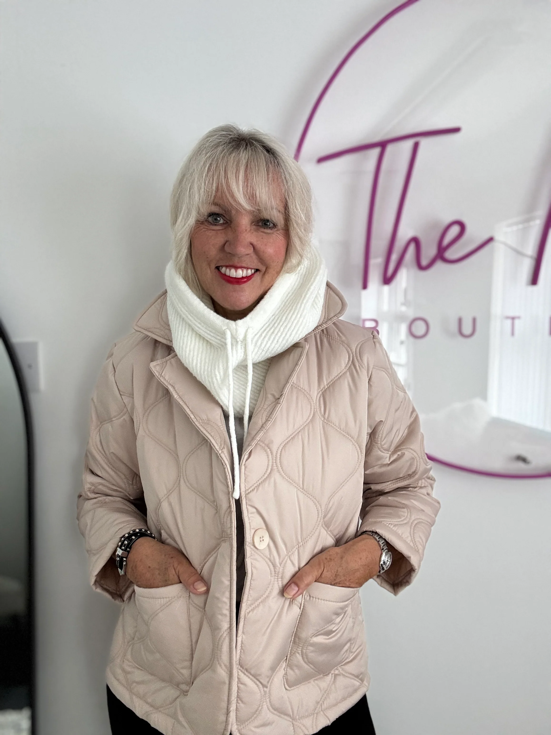 Luxe Hooded Snood in Ivory - Image 3