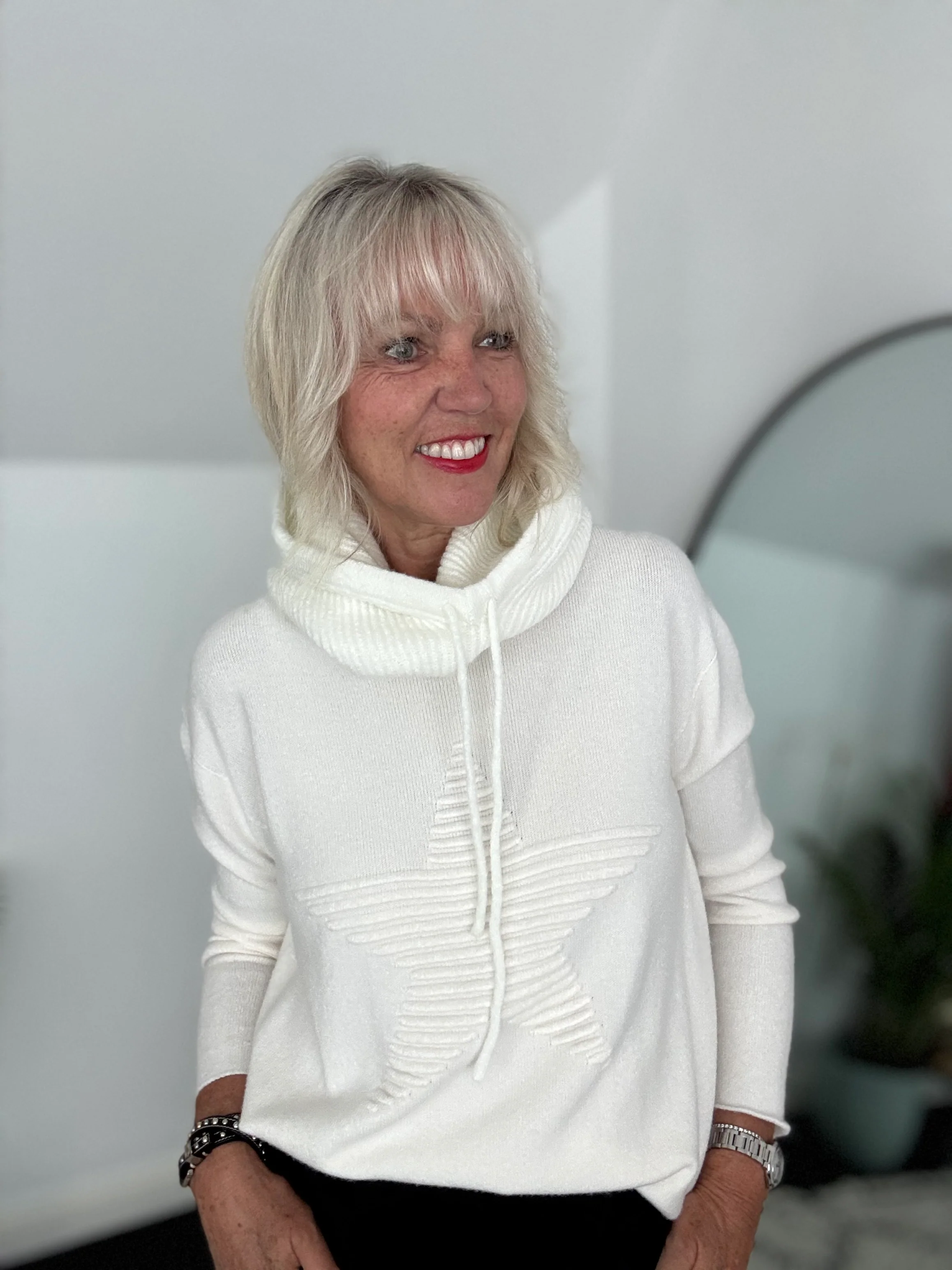 Luxe Hooded Snood in Ivory - Image 5
