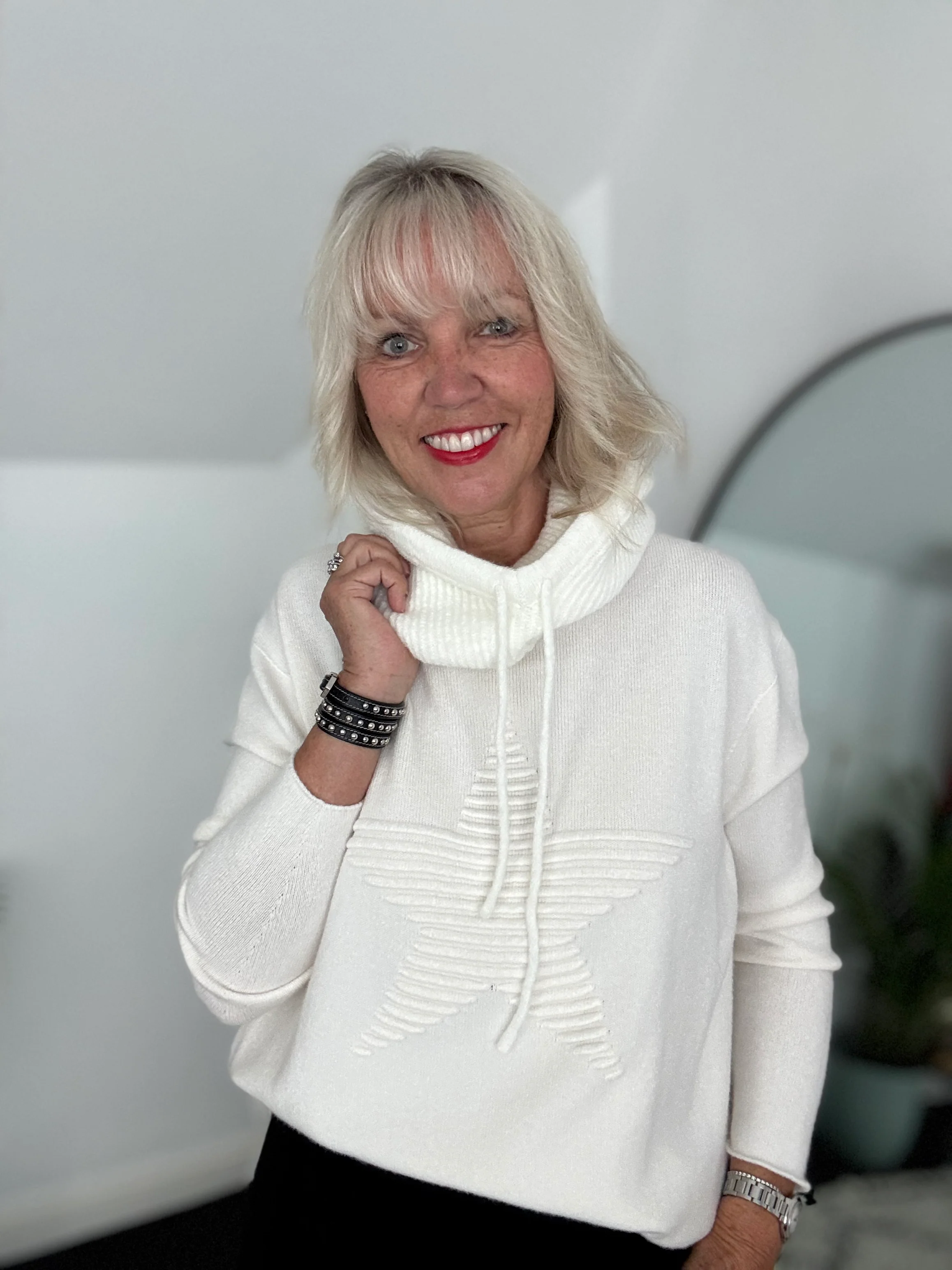 Luxe Hooded Snood in Ivory - Image 6