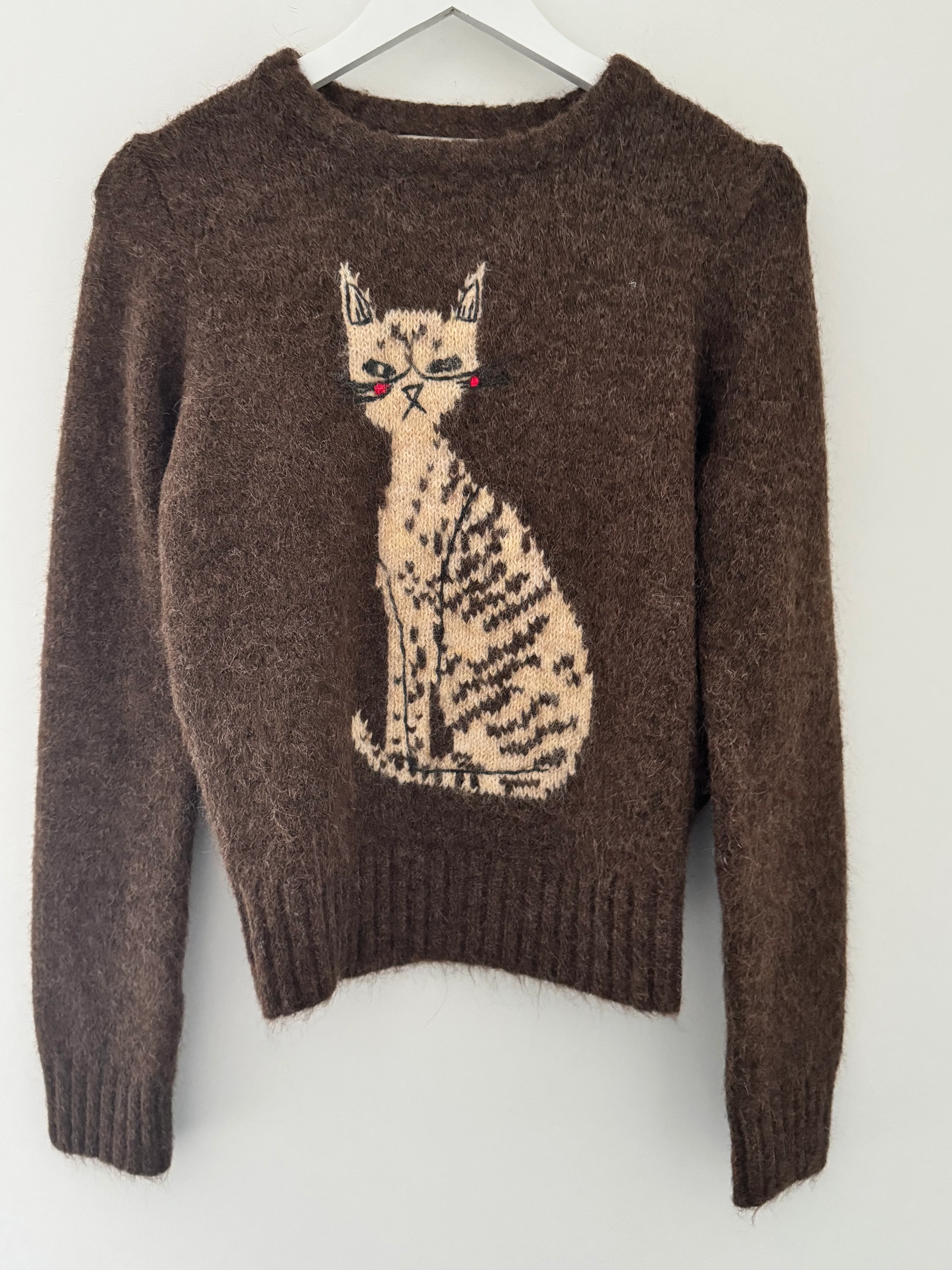 Luxe Jumper with Cat in Cocoa - Image 6
