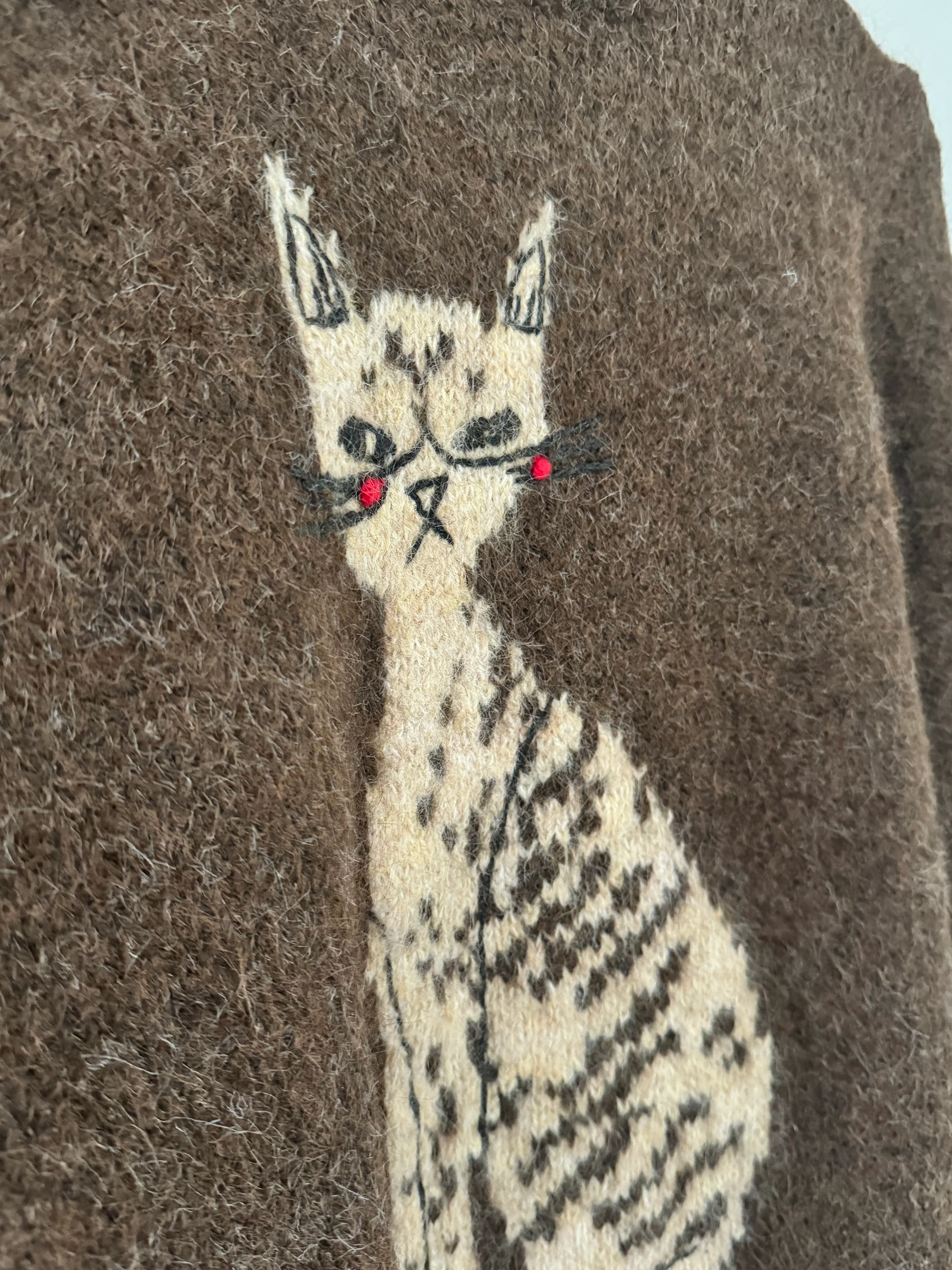 Luxe Jumper with Cat in Cocoa - Image 7