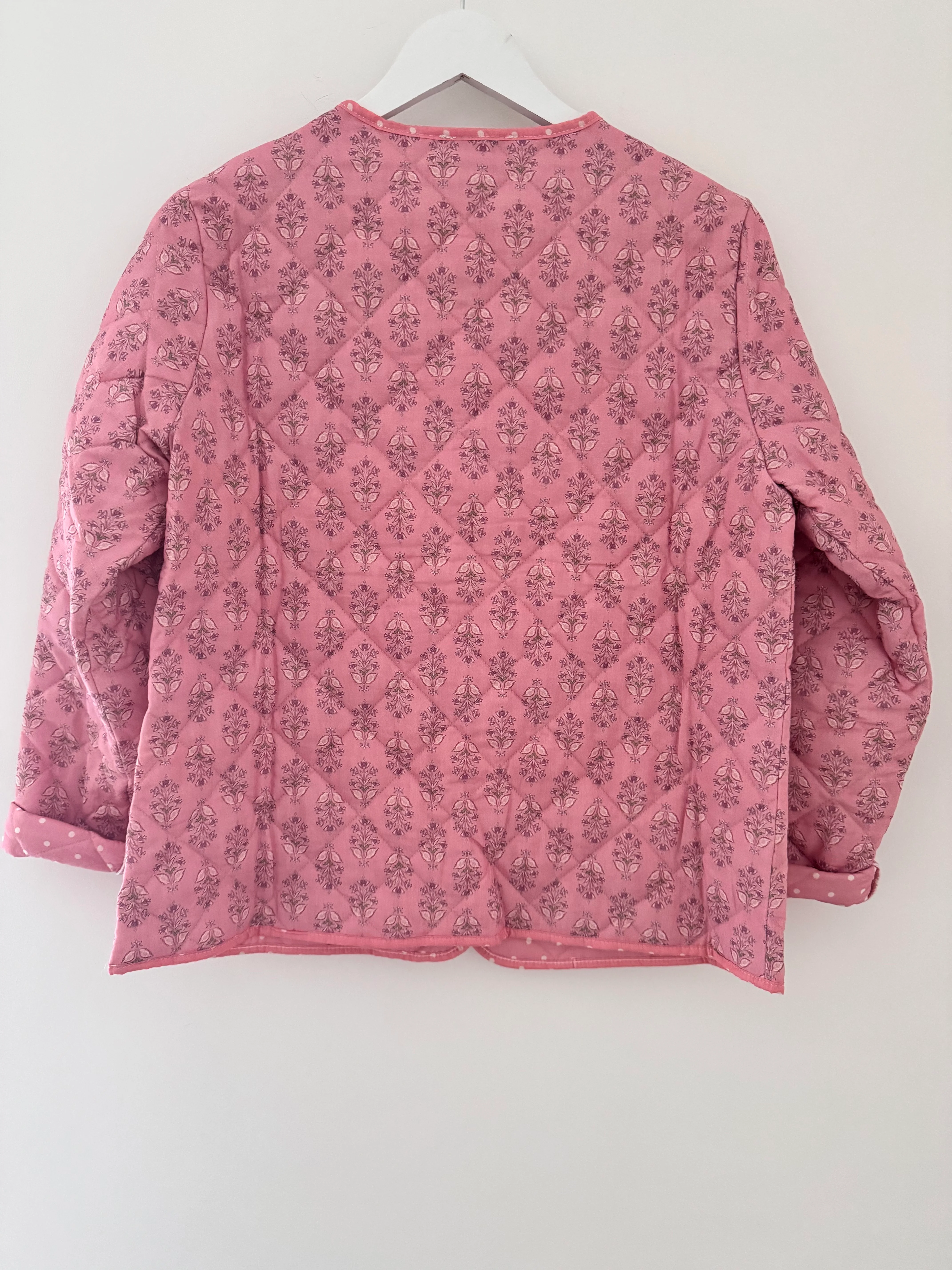 Luxe Quilted Jacket in Pink - Image 10