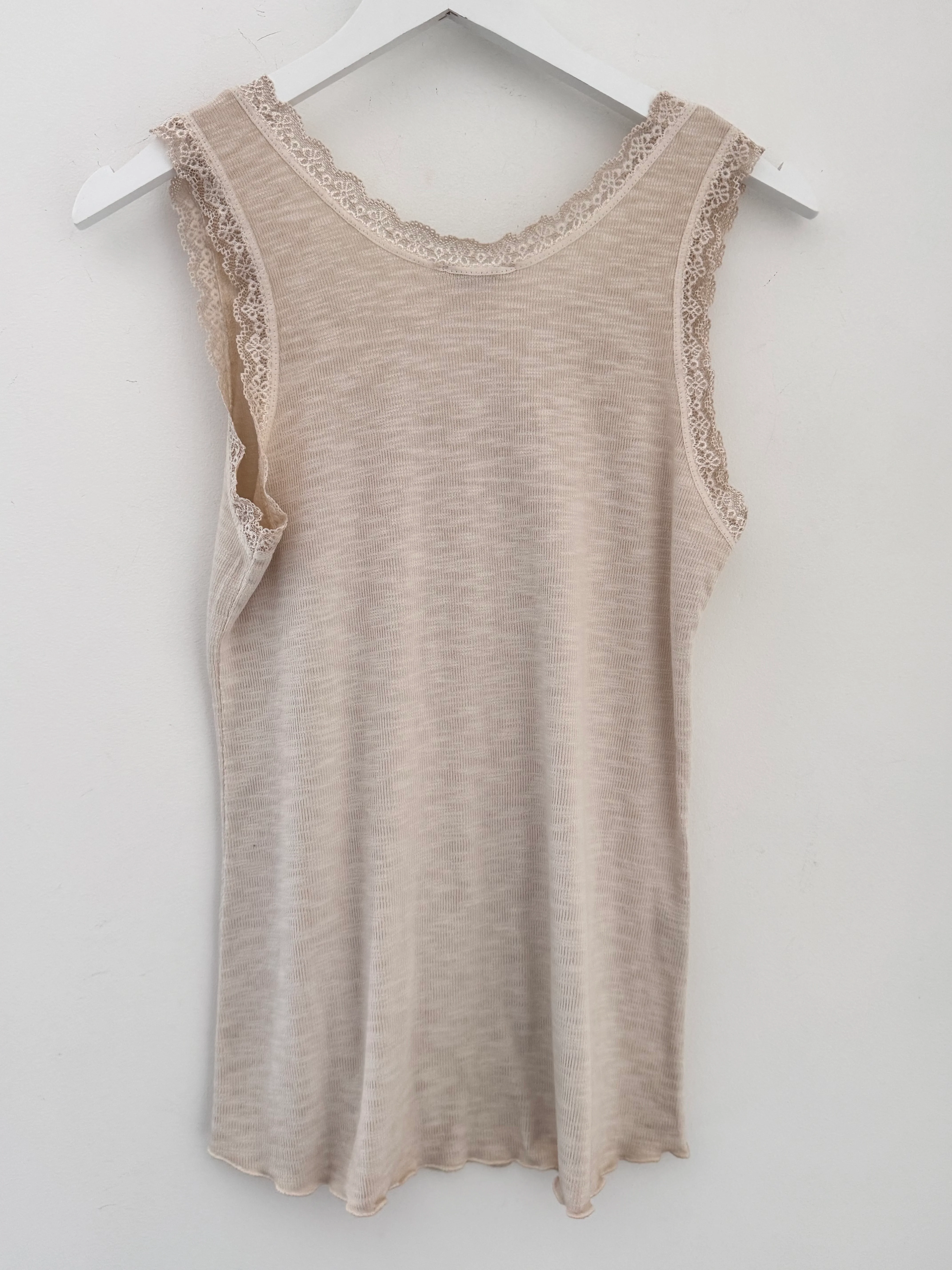 Luxe Ribbed Vest in Ecru - Image 5