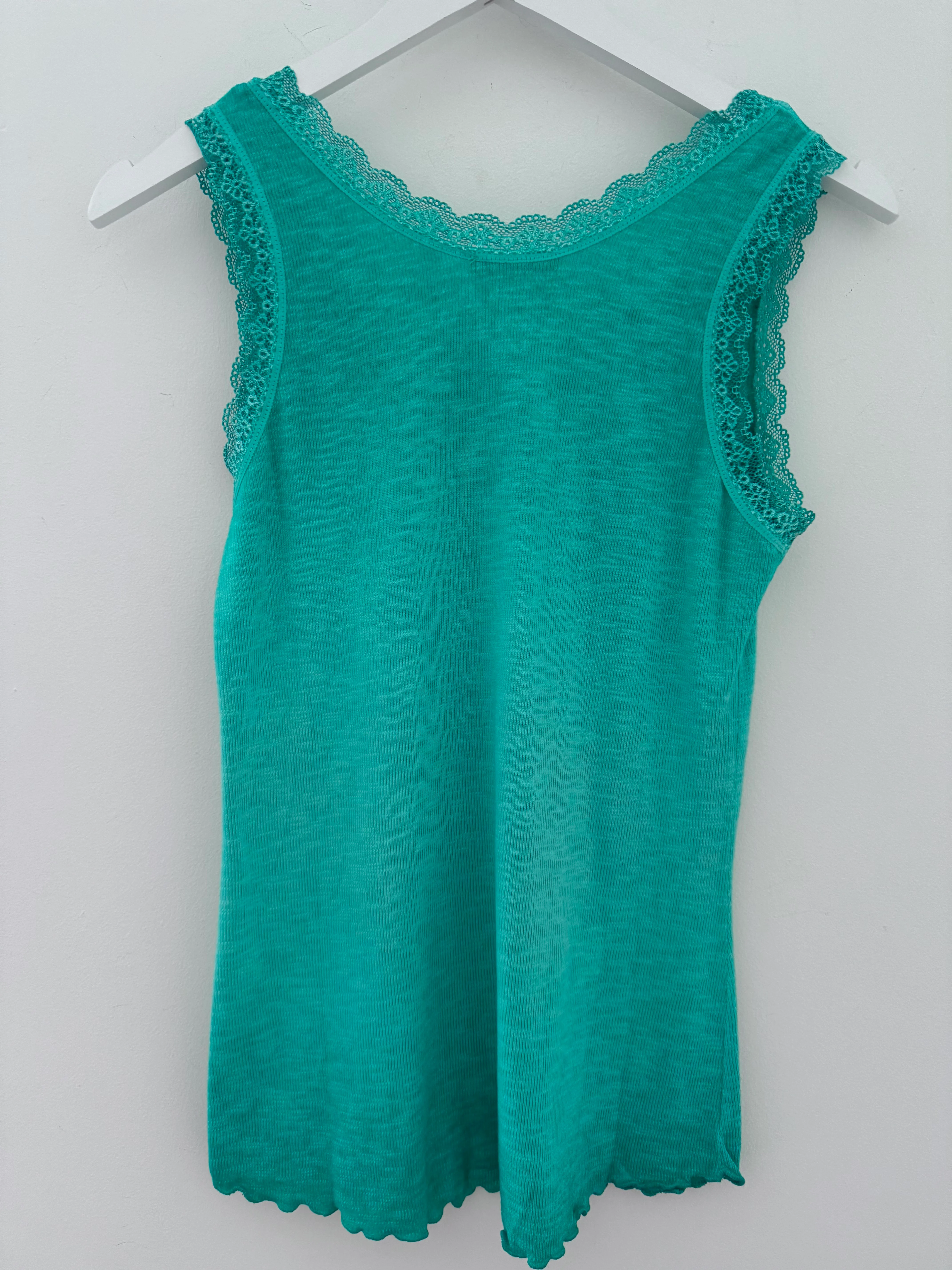 Luxe Ribbed Vest in Jade Green - Image 4