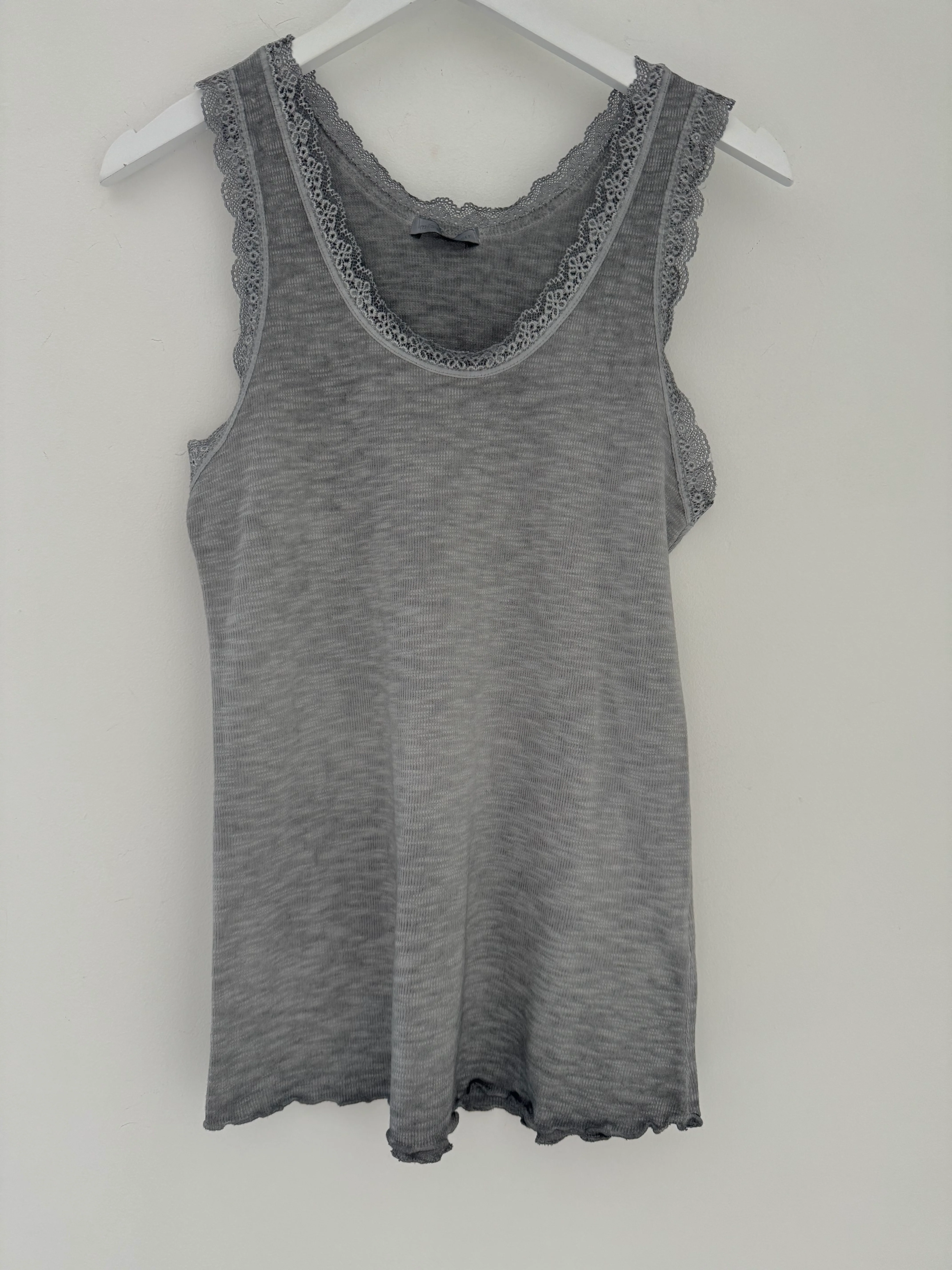 Luxe Ribbed Vest in Grey - Image 8
